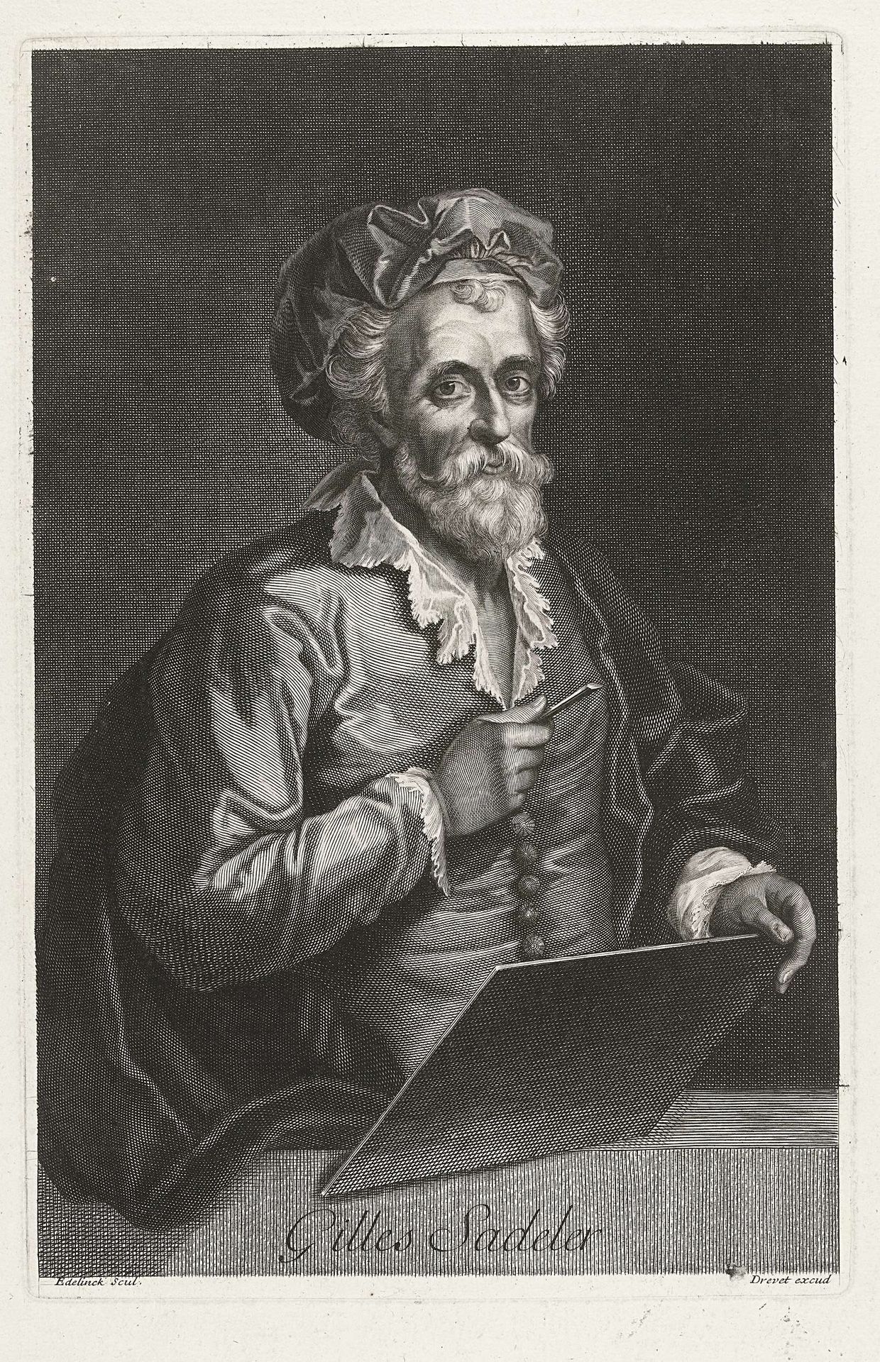 Portret van Aegidius Sadeler by Gérard Edelinck