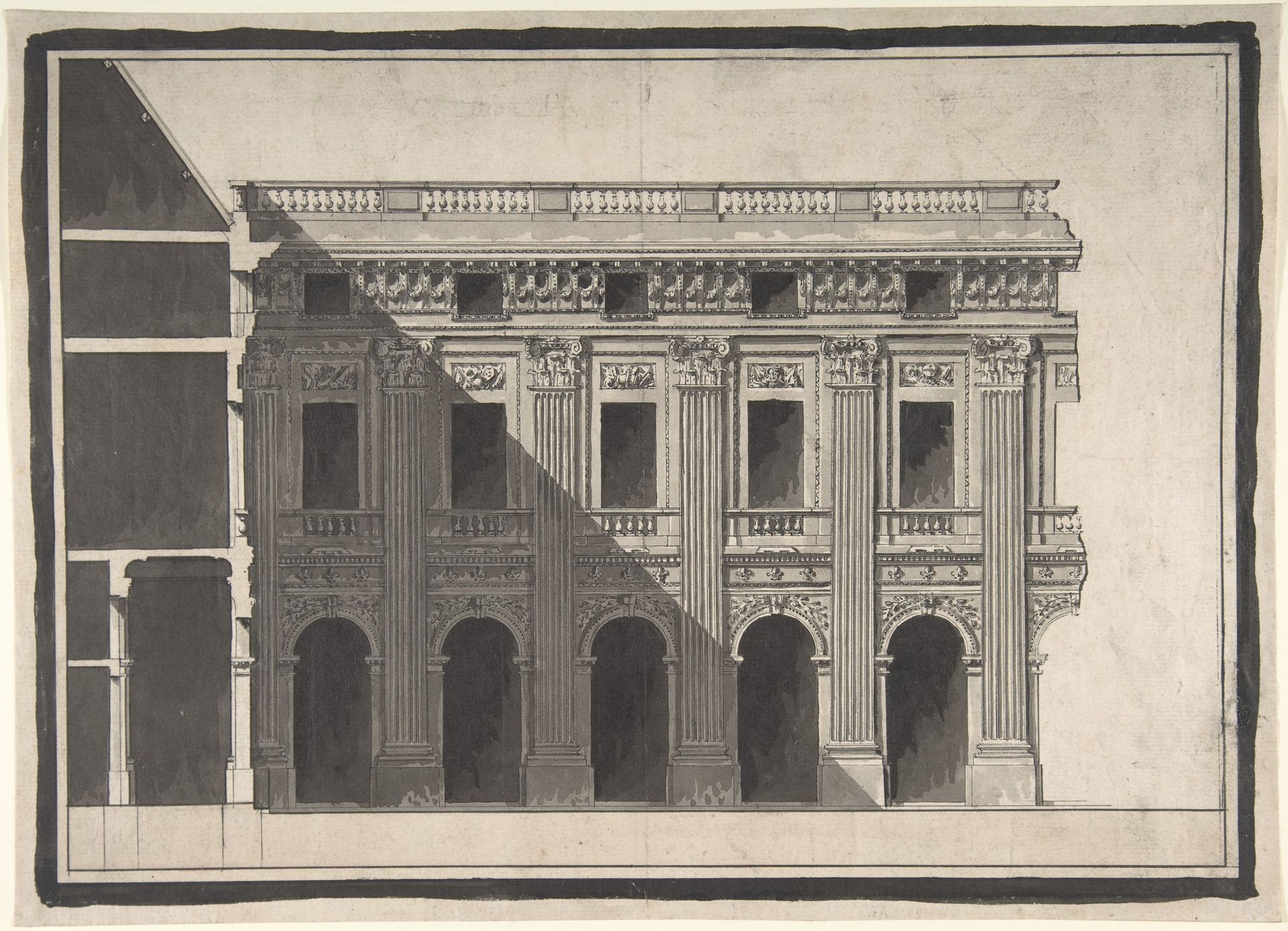 Design for the Garden Façade of the Palais Royal by Victor Louis