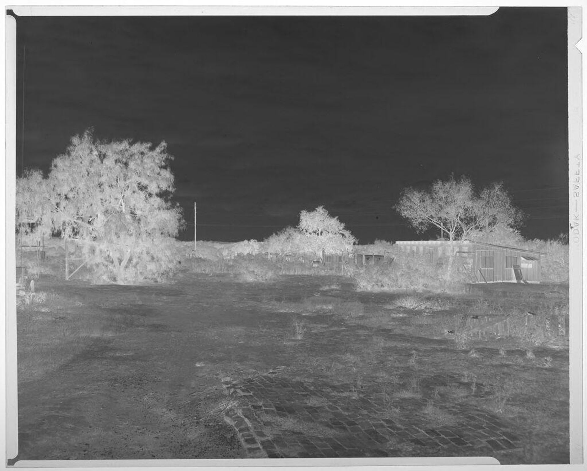 Untitled (field with buildings, Armo Mills Broiler operations) by Harry Annas