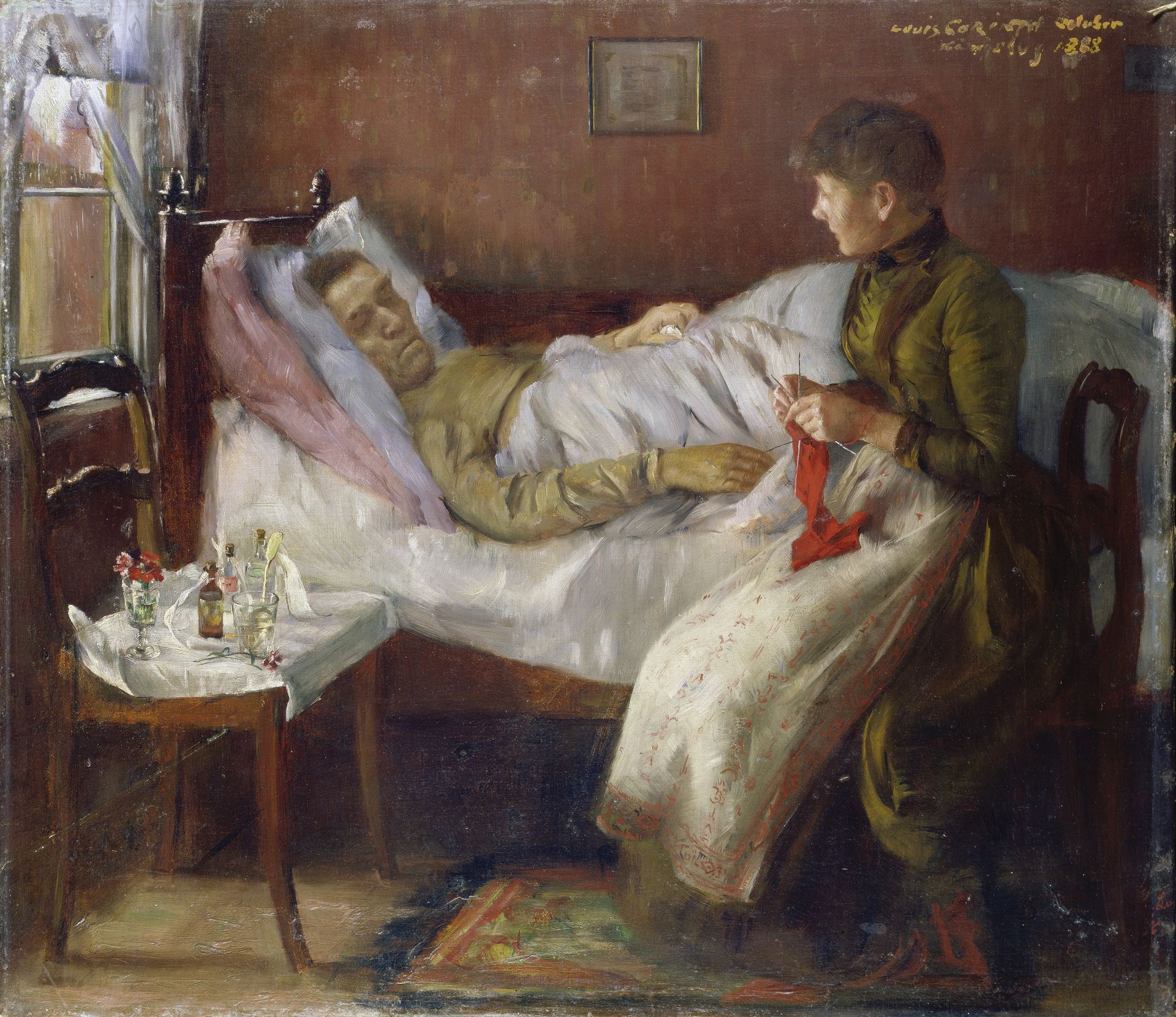 The Artist’s Father in his Sickbed by Lovis Corinth