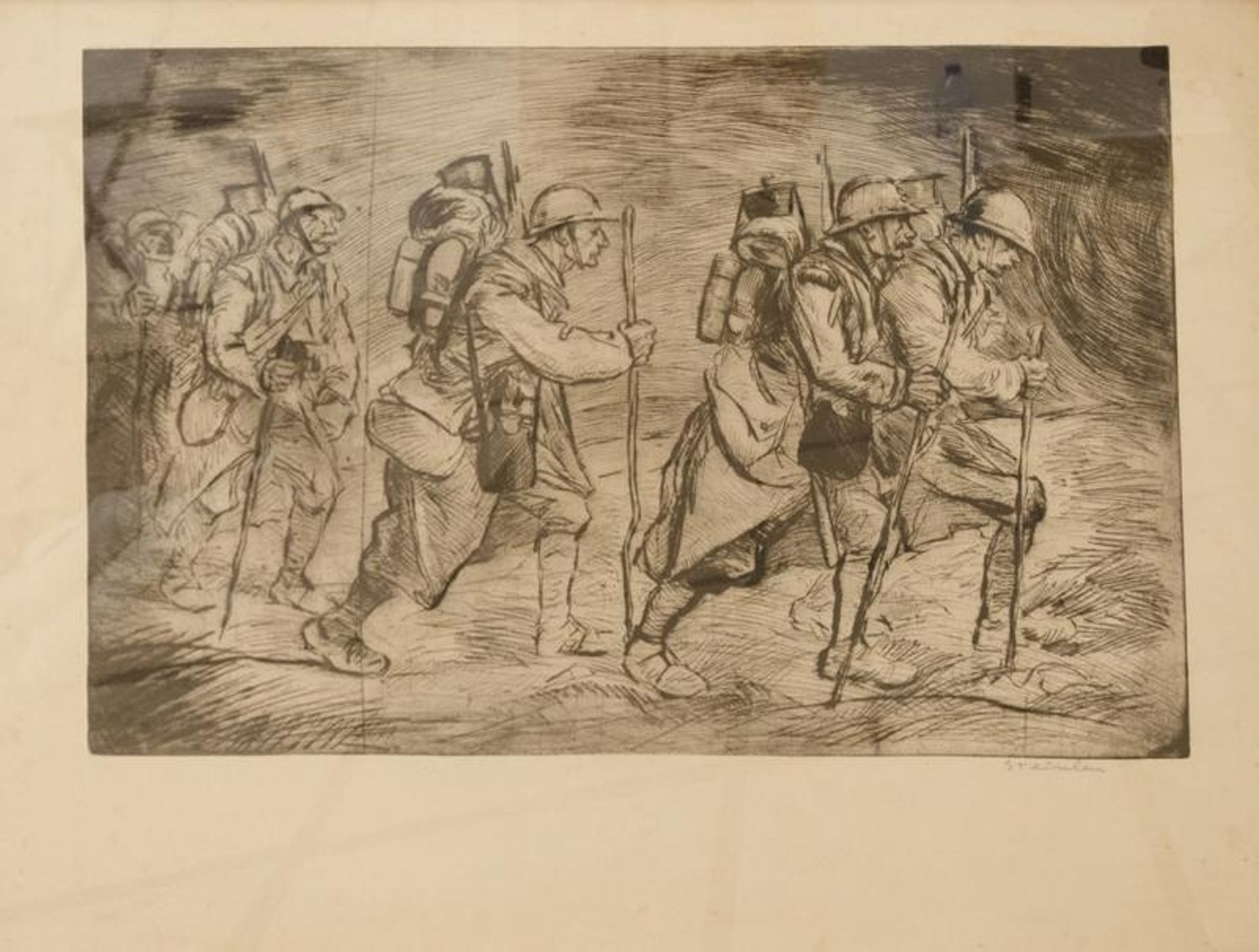 Escouade en Marche by Théophile Alexandre Steinlen