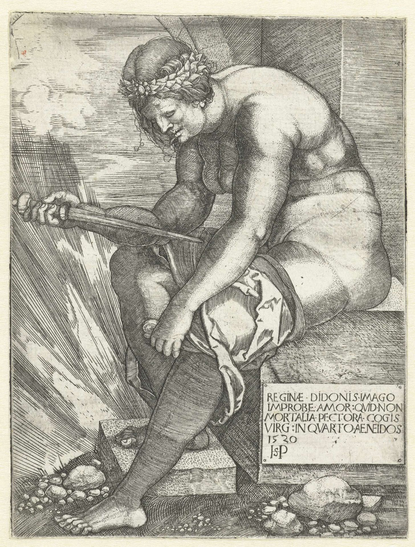 Dood van Dido by Sebald Beham