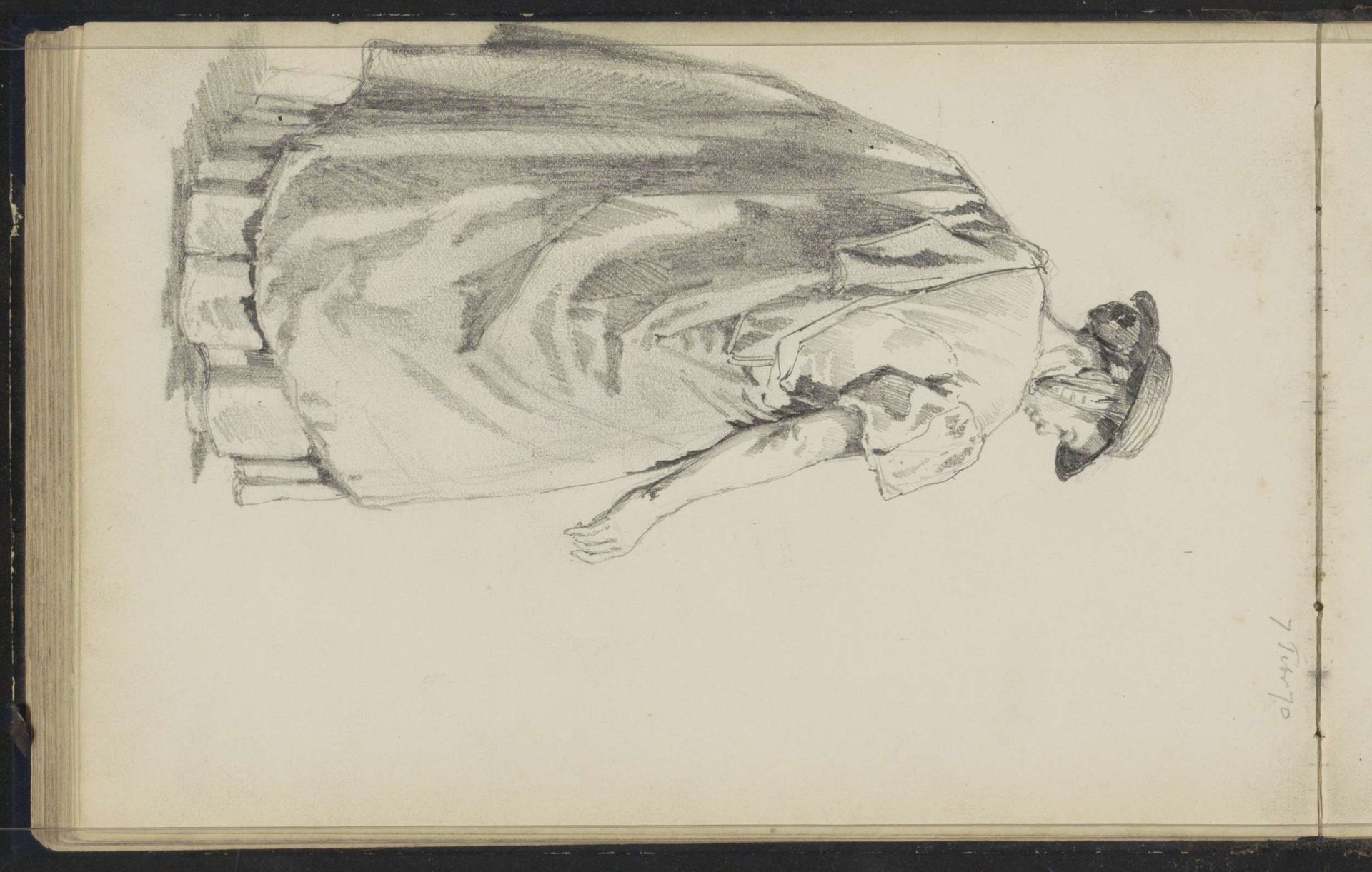 Vrouw met een hoed by Cornelis Springer