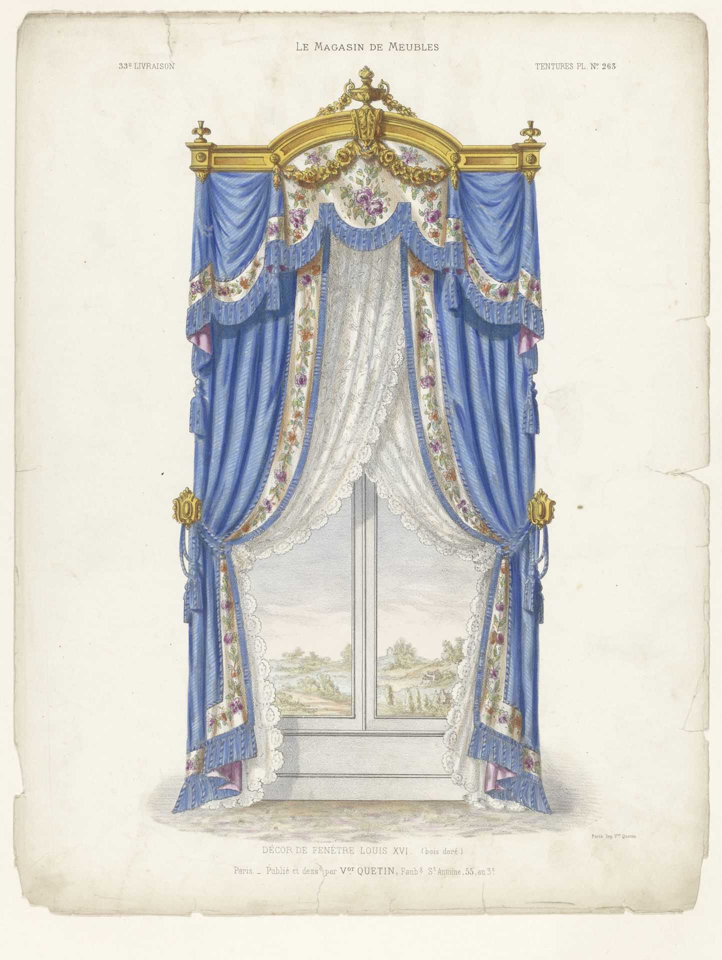 Venster met gordijnen by Anonymous