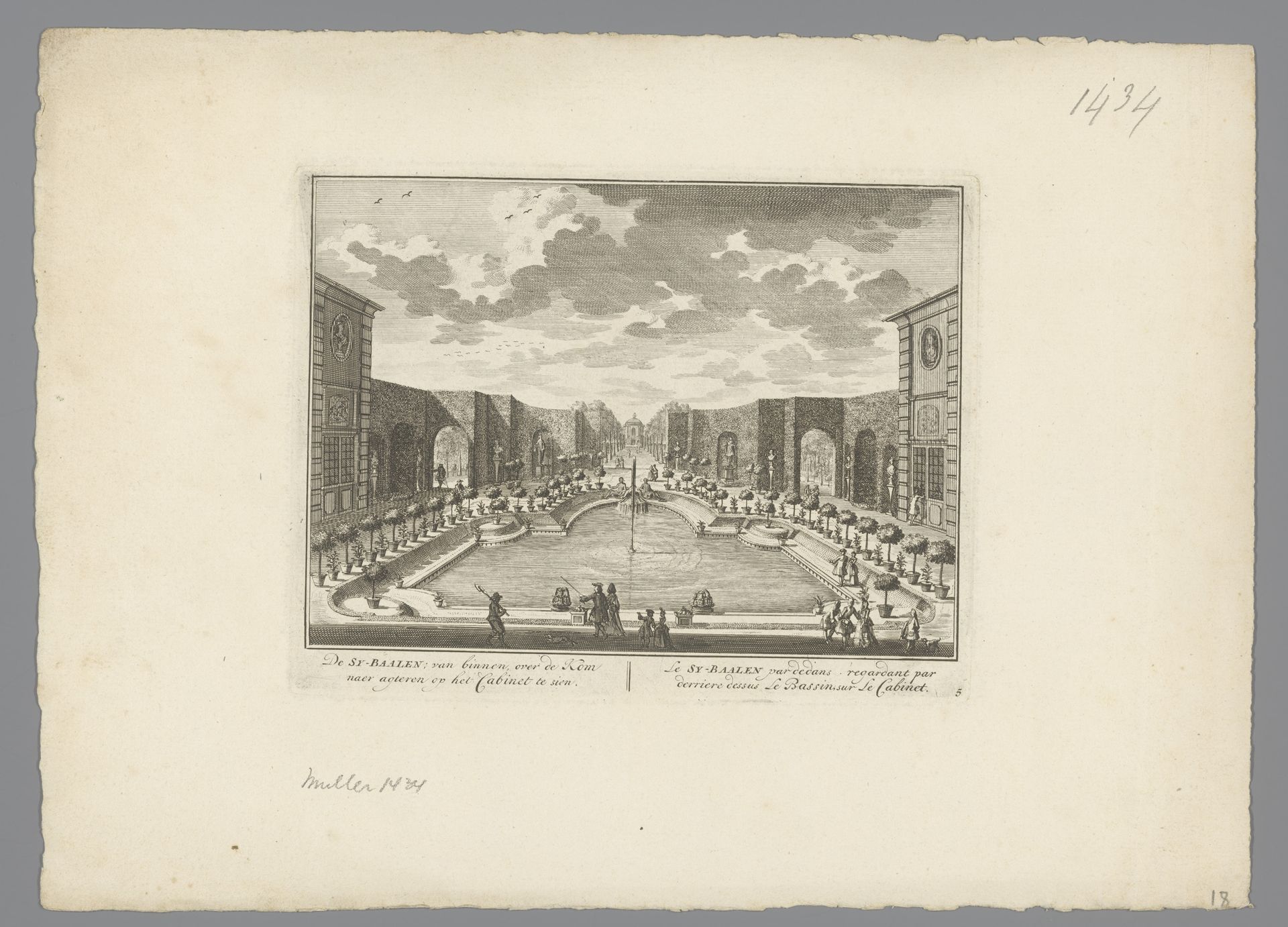 Gezicht op de tuin van de buitenplaats Zijdebalen aan de Vecht bij Utrecht by Daniël Stopendaal