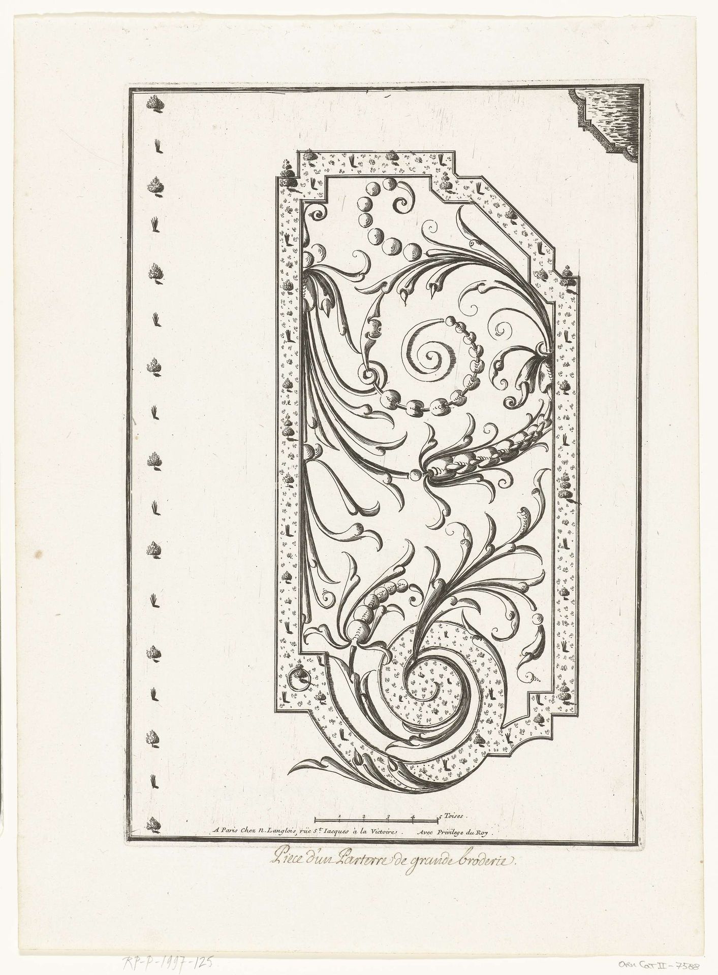 Parterre met grote broderiemotieven by André Le Nôtre