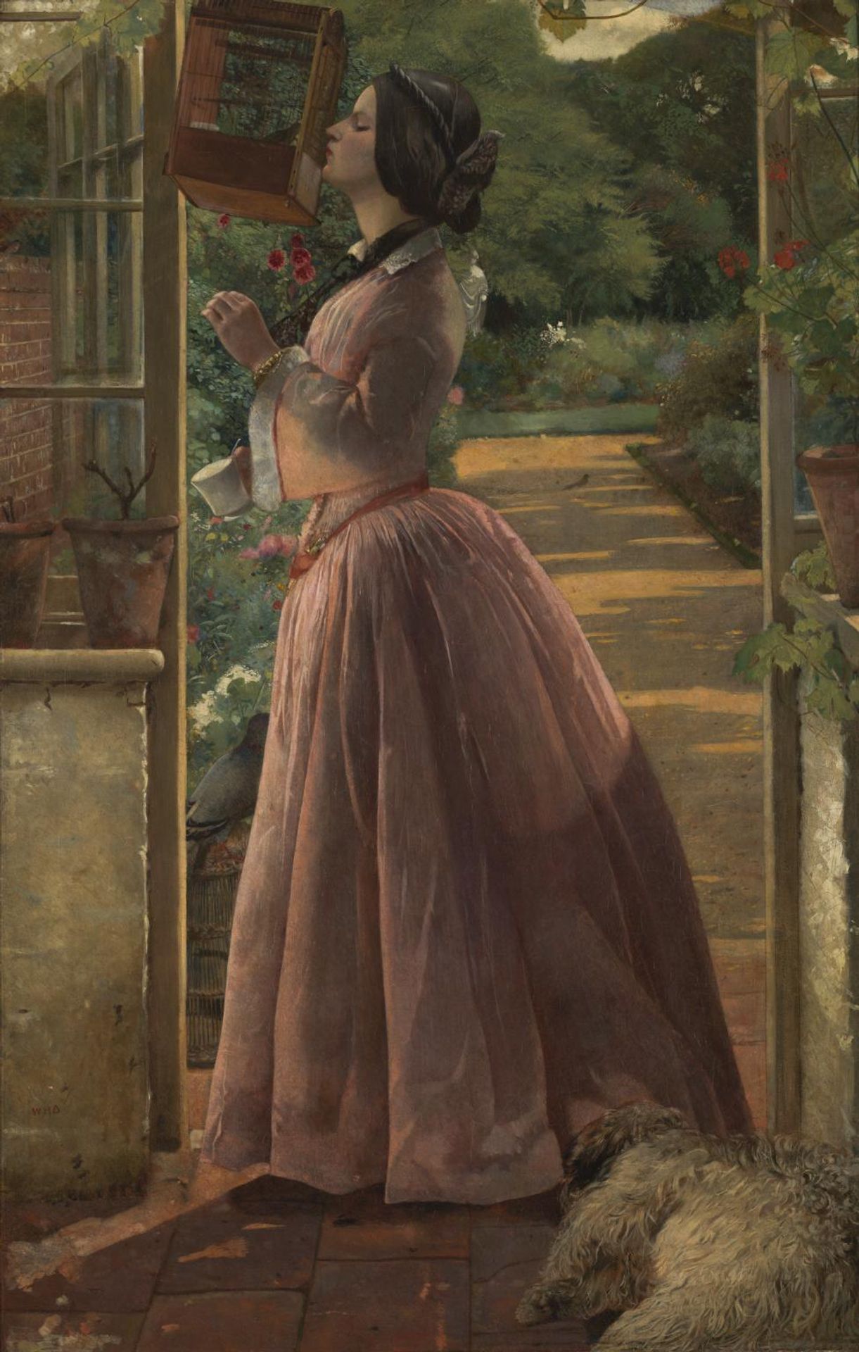 A Pet by  Walter Howell Deverell