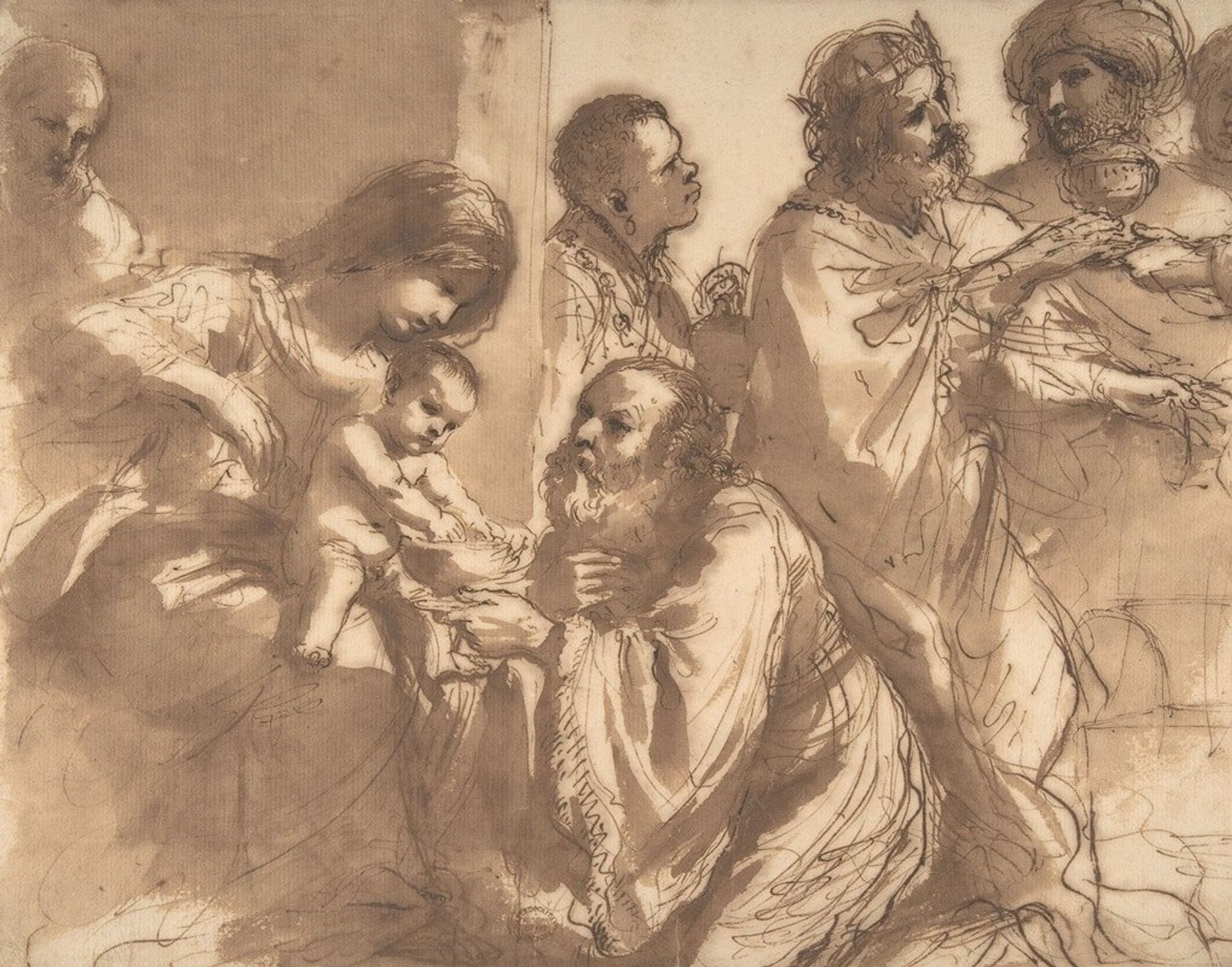 The Adoration of the Magi by Guercino