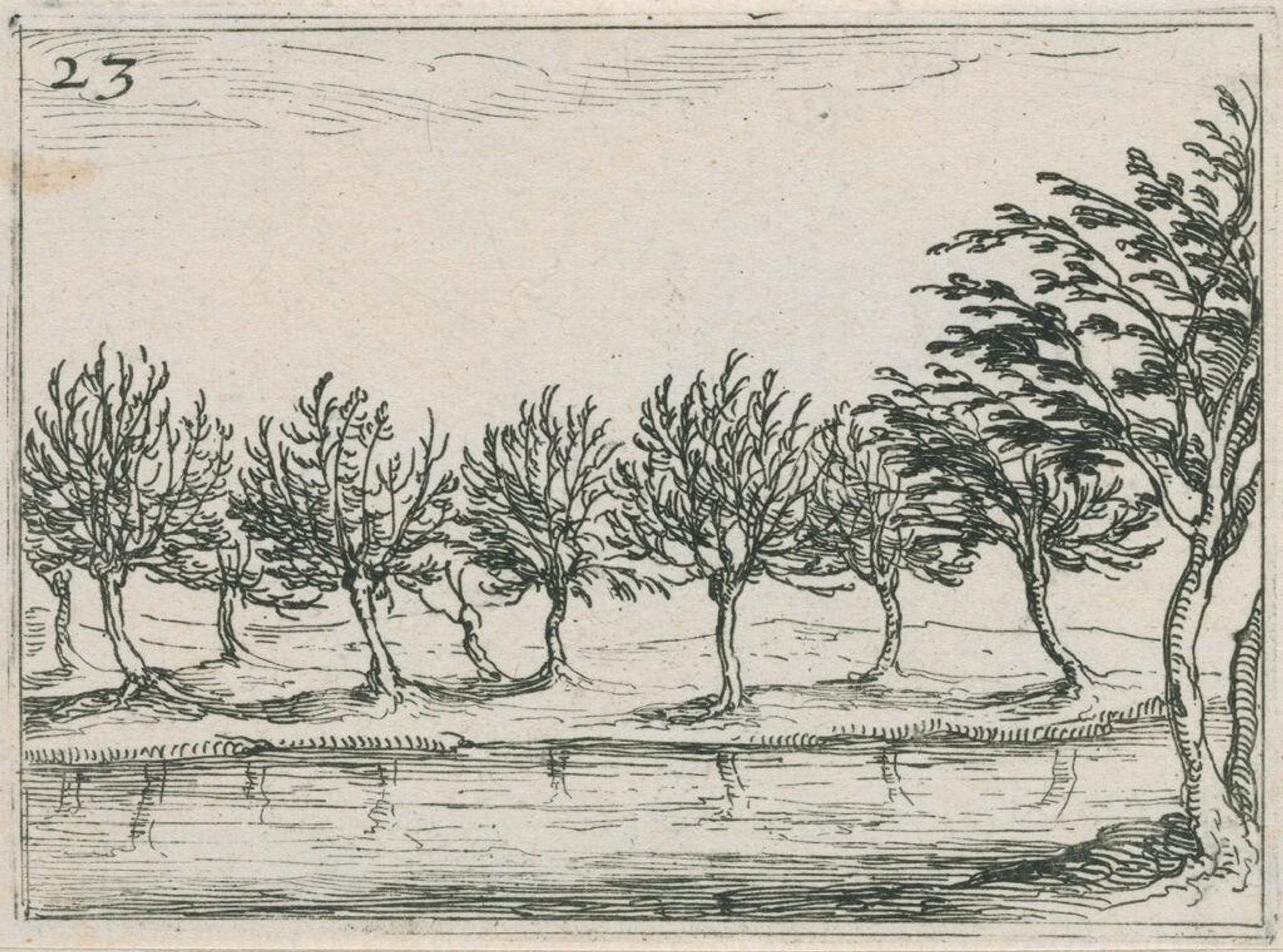 Willows at the Water's Edge by Jacques Callot