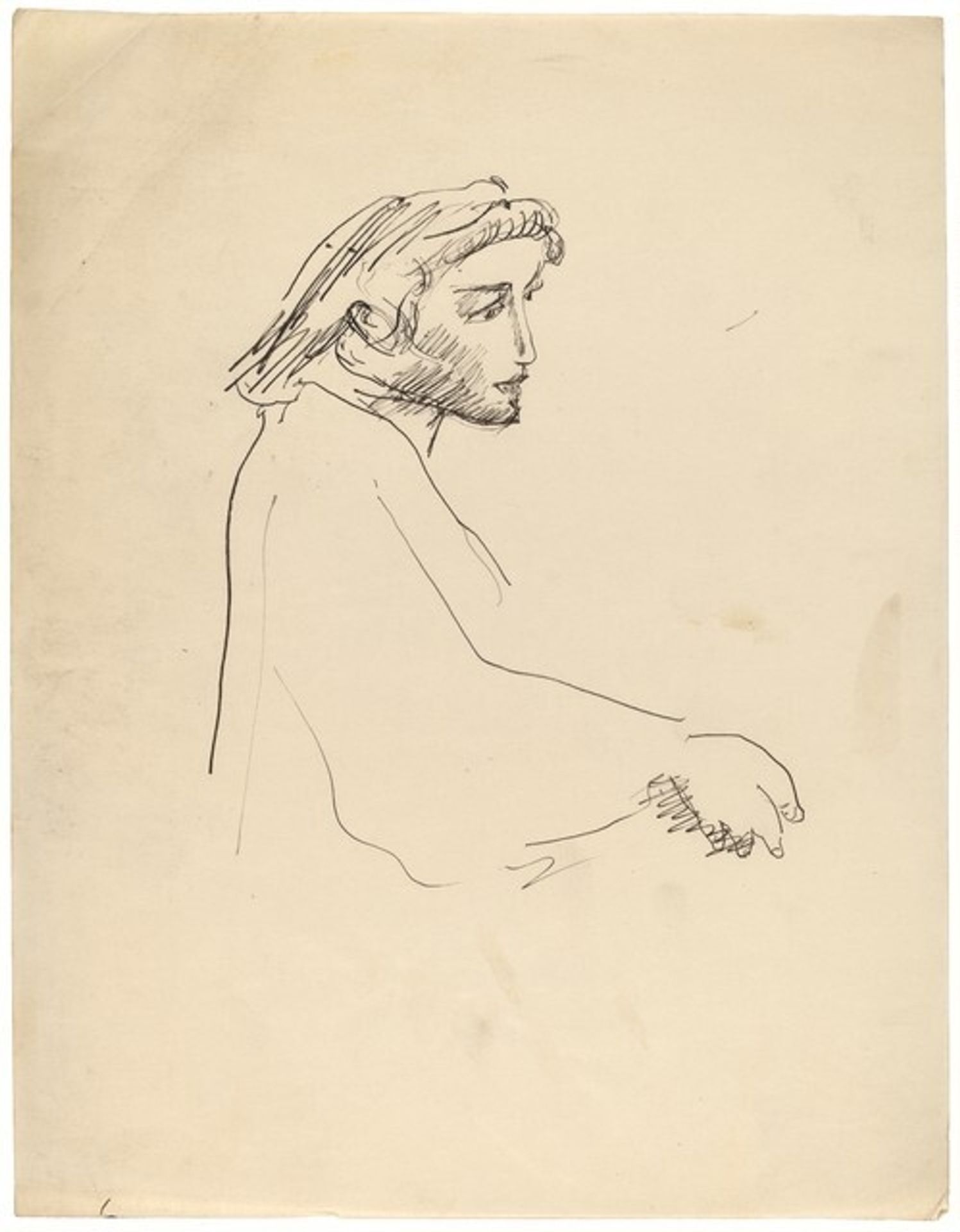 Bust-length Portrait of Woman in Profile to Left by Mark Rothko
