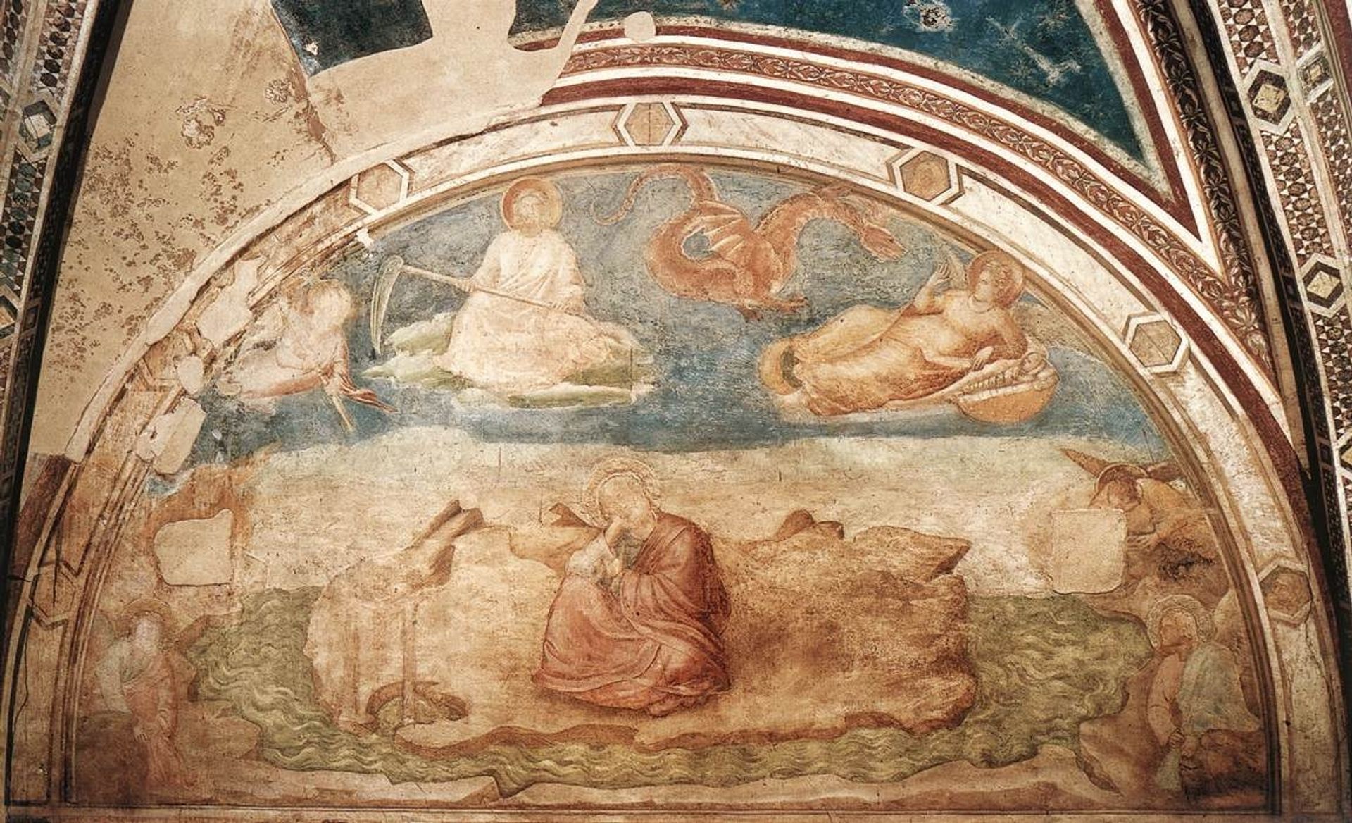 St John on Patmos by Giotto