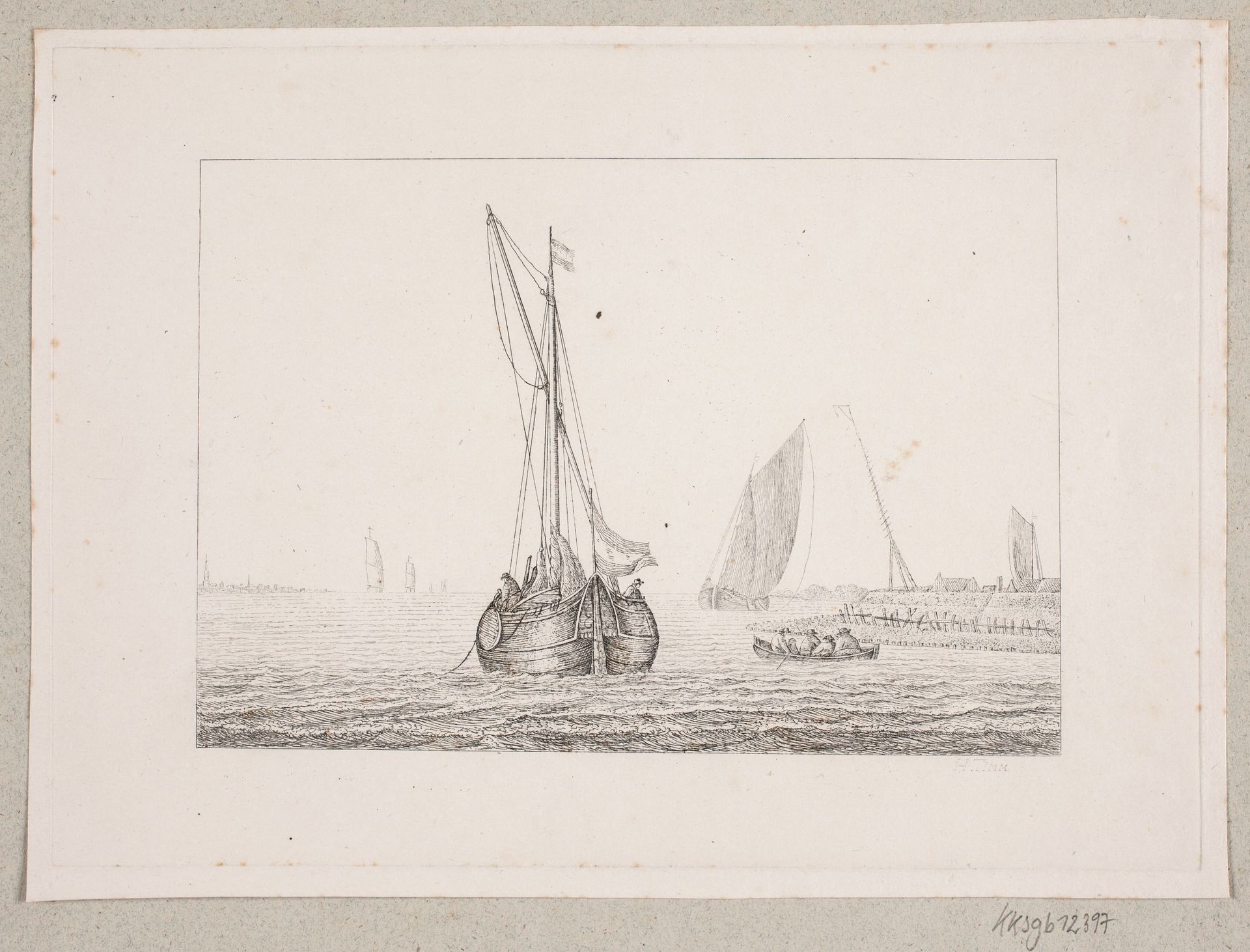 Storebælt ved Korsør by Hermann Anton Friedrich Timm