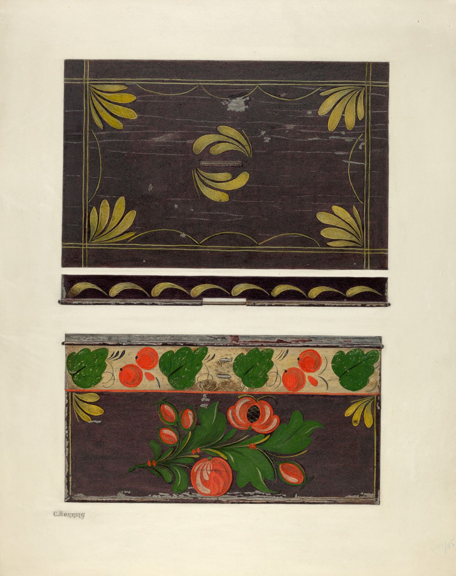 Toleware Document Box by Charles Henning