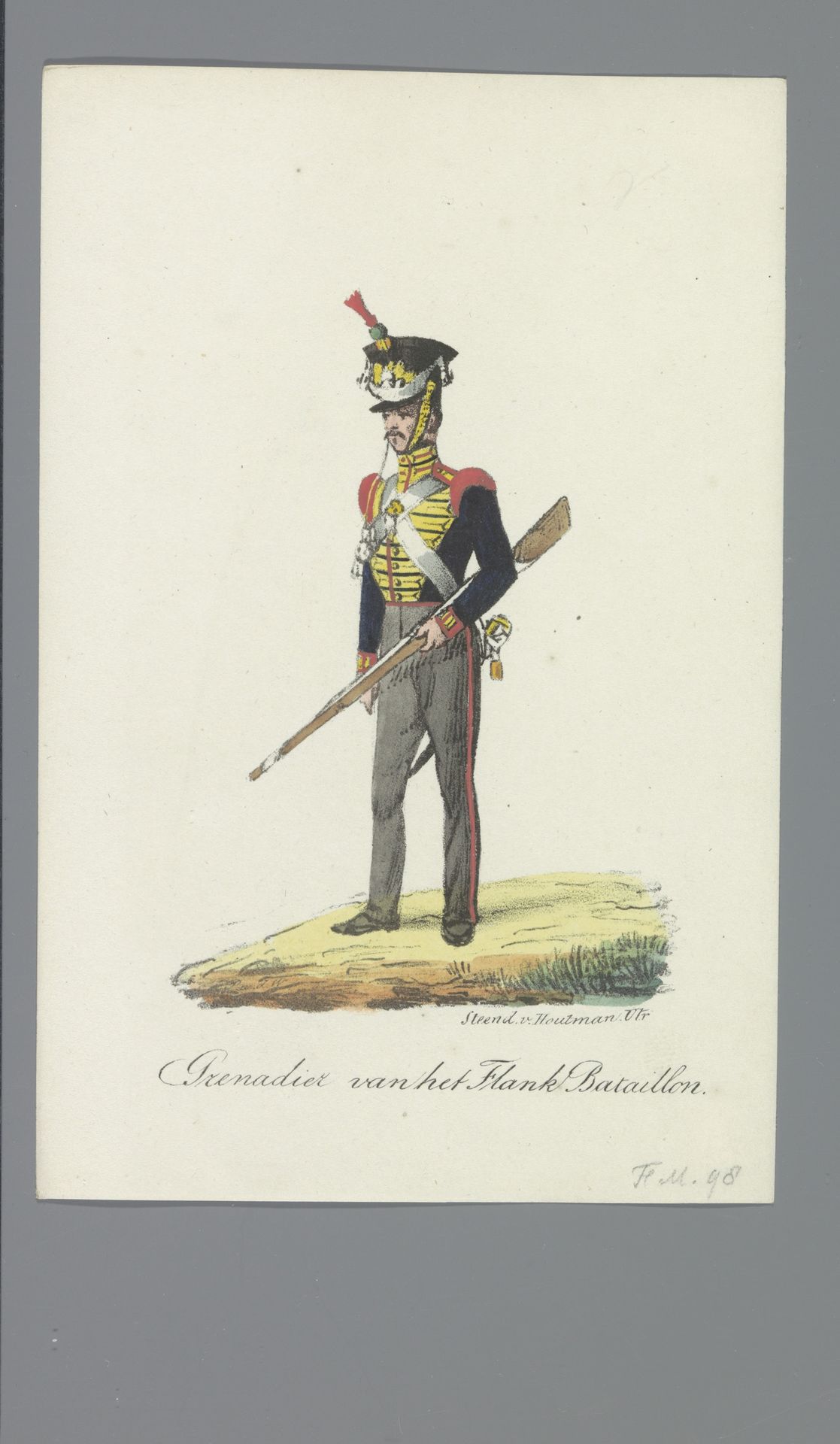 Grenadier van het Flank Bataillon by Albertus Verhoesen