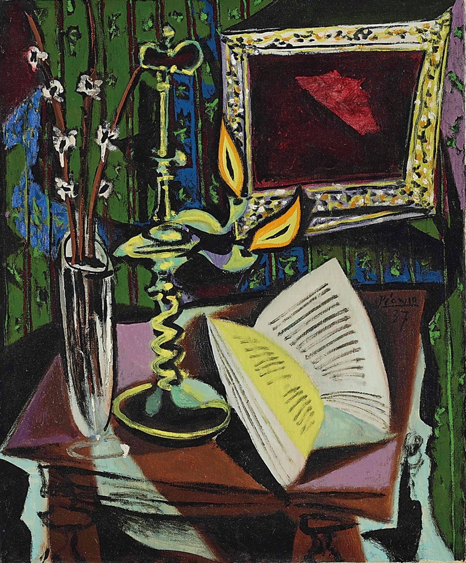 Nature morte au chandelier by Pablo Picasso