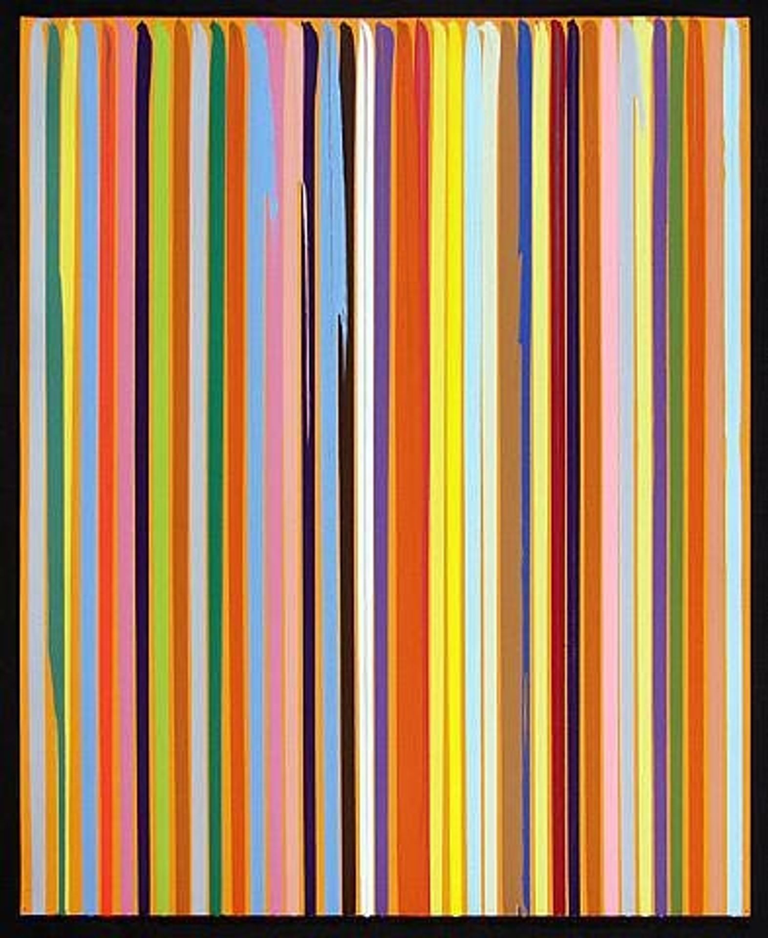 Poured Lines: Orange by Ian Davenport