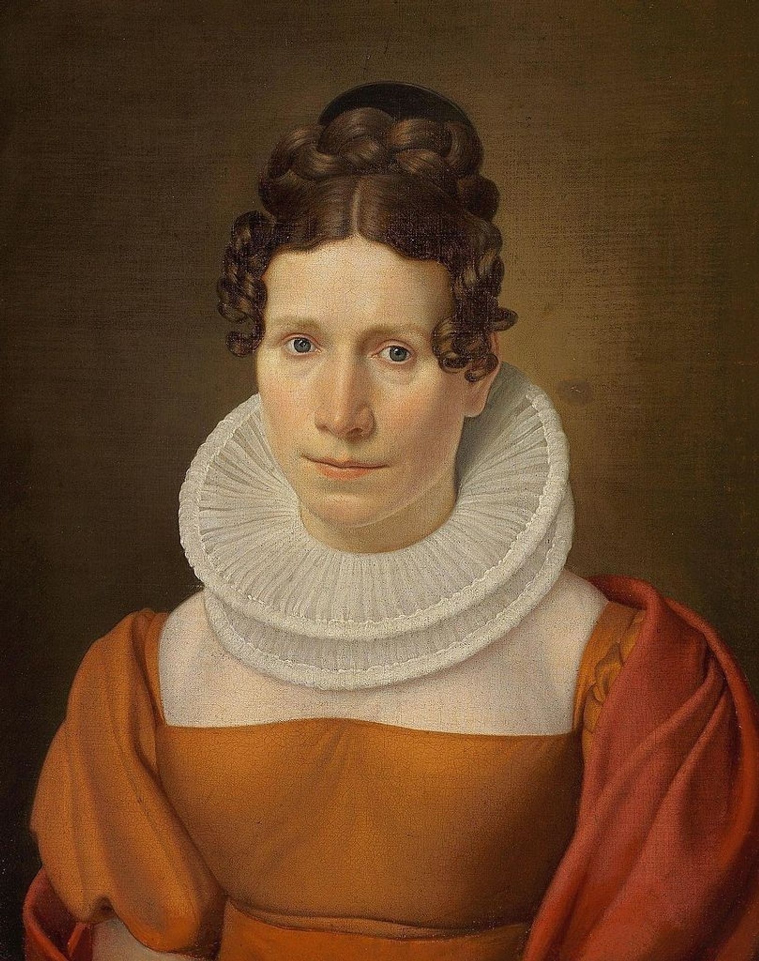 Portrait of Faktor Fjellerups Kone by Christoffer Wilhelm Eckersberg