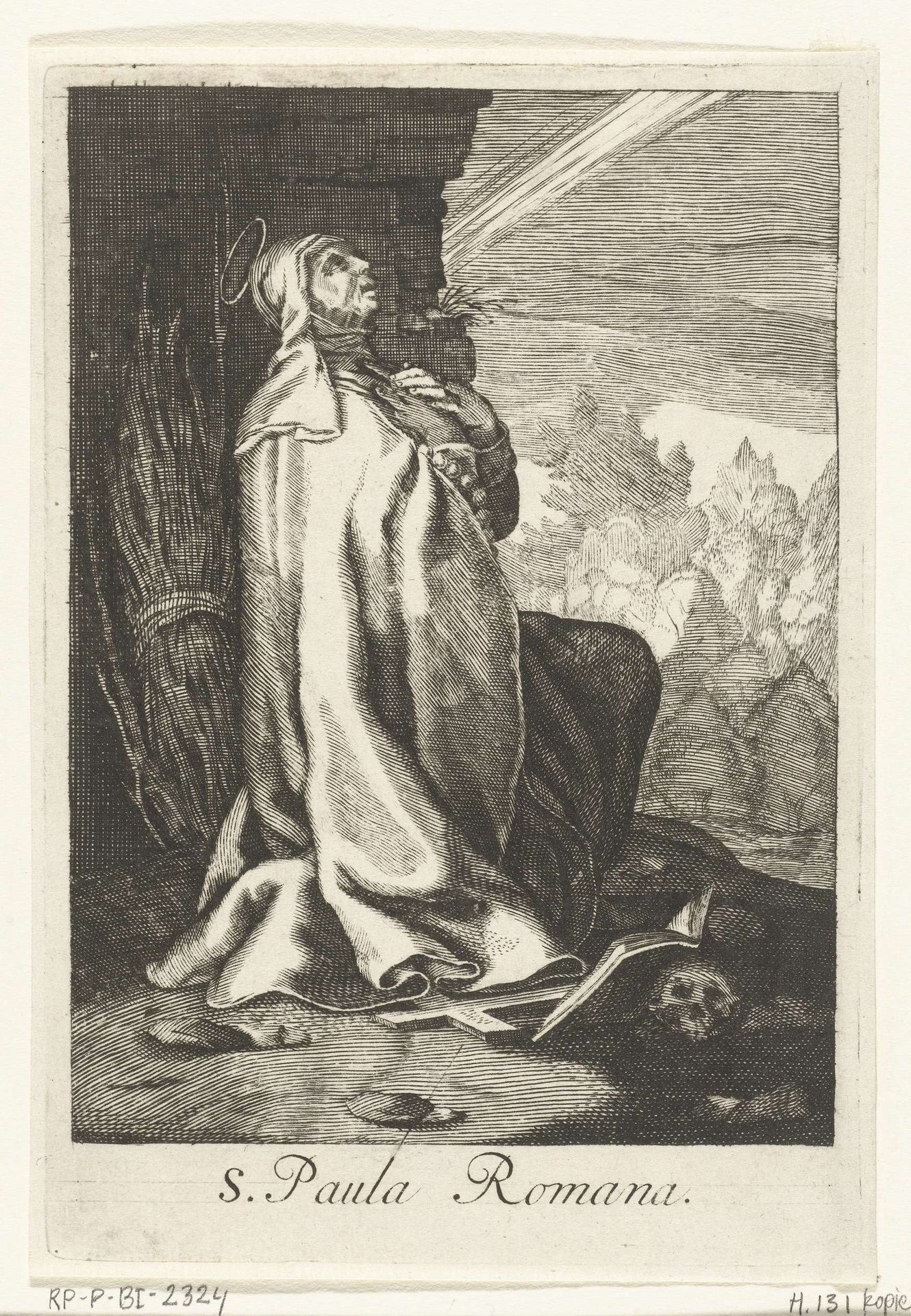 Heilige Paula van Rome als kluizenares by Anonymous