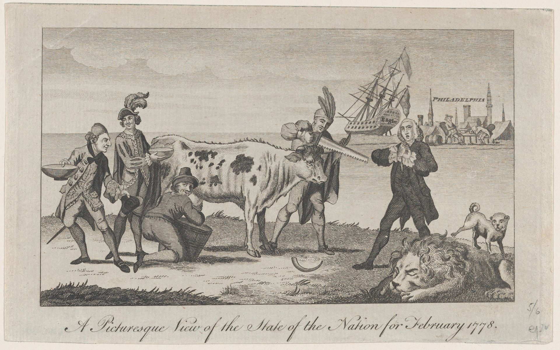 A Picturesque View of the State of the Nation for February 1778 by Anonymous