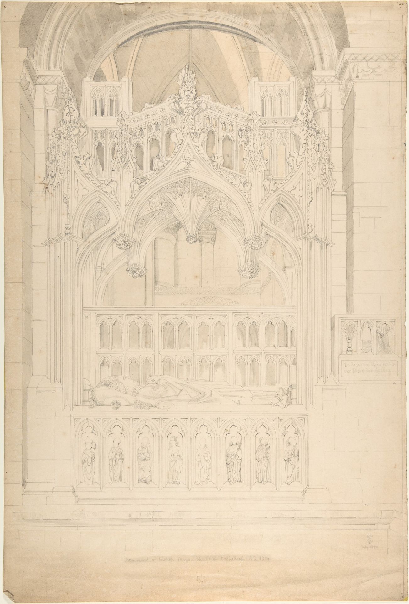 Monument of Bishop Mays, Hereford Castle AD1516 by Sir Charles Barry