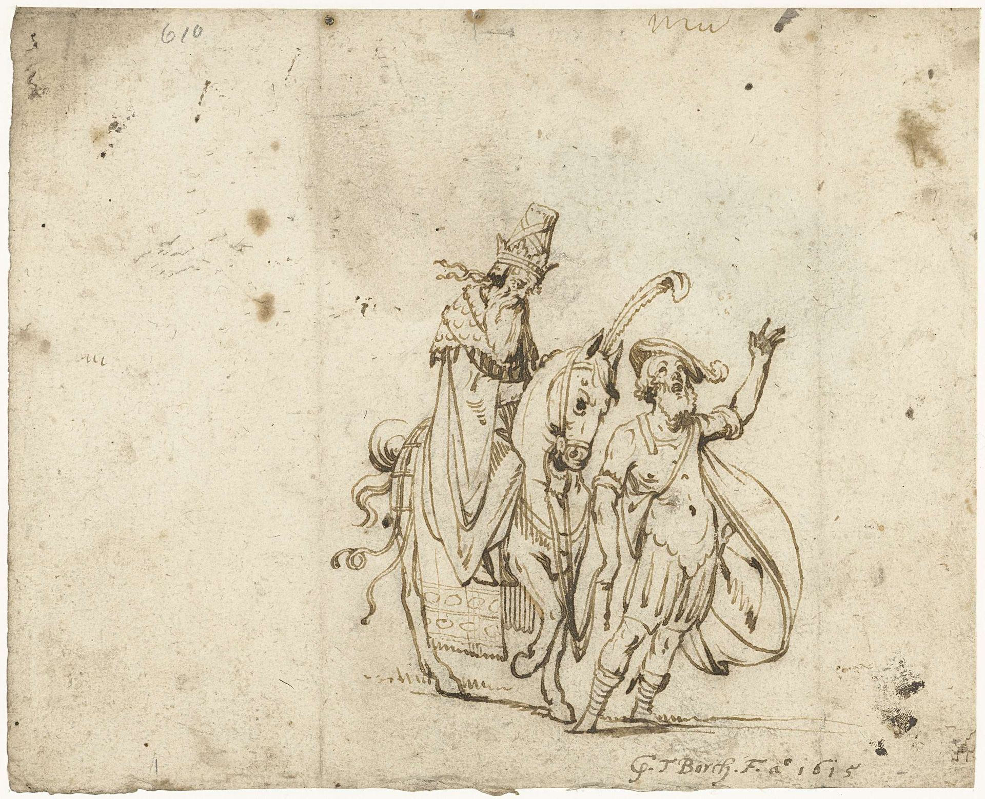 Haman en Mordechai by Gerard ter (I) Borch