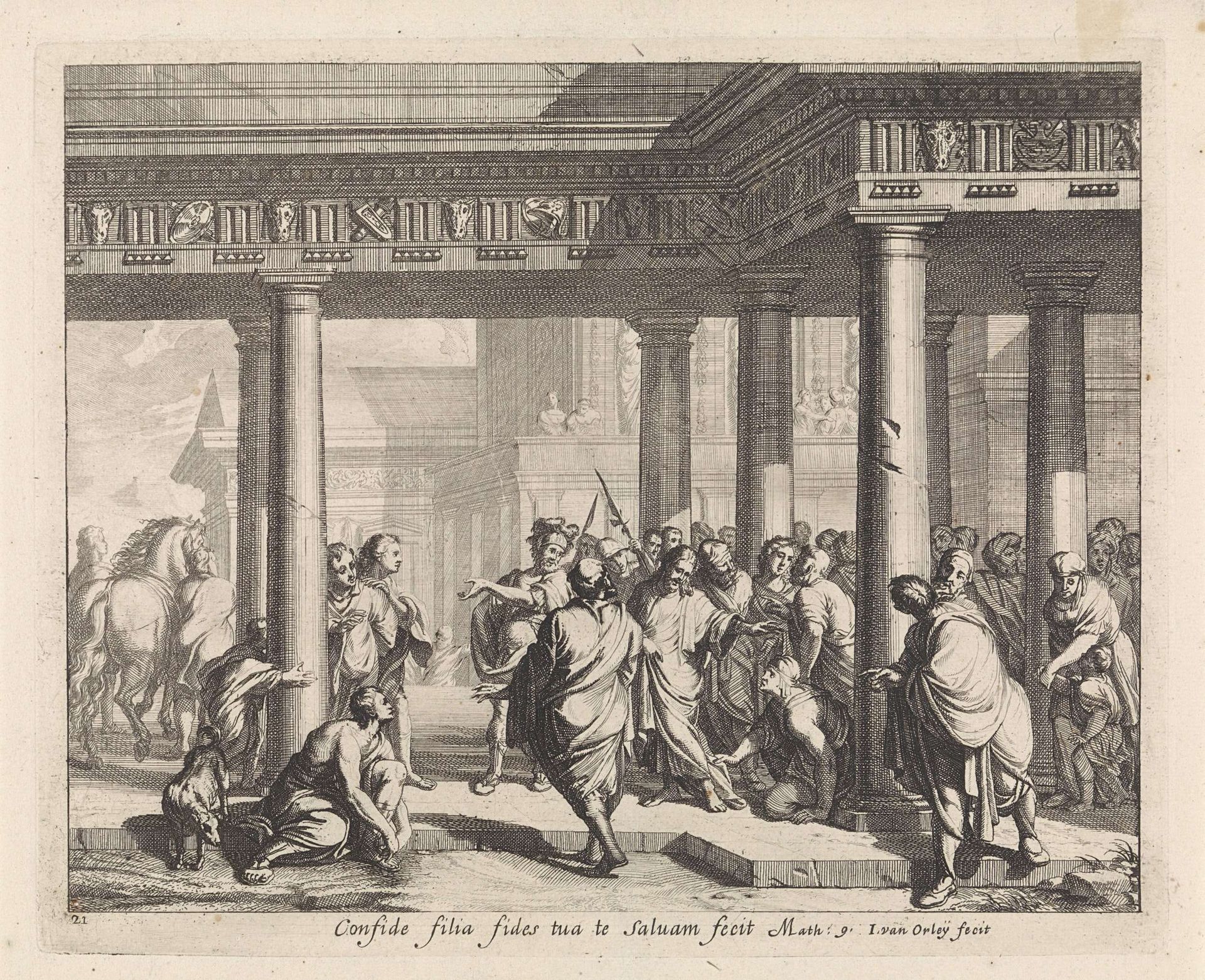 Christus geneest een verlamde by Jan van Orley