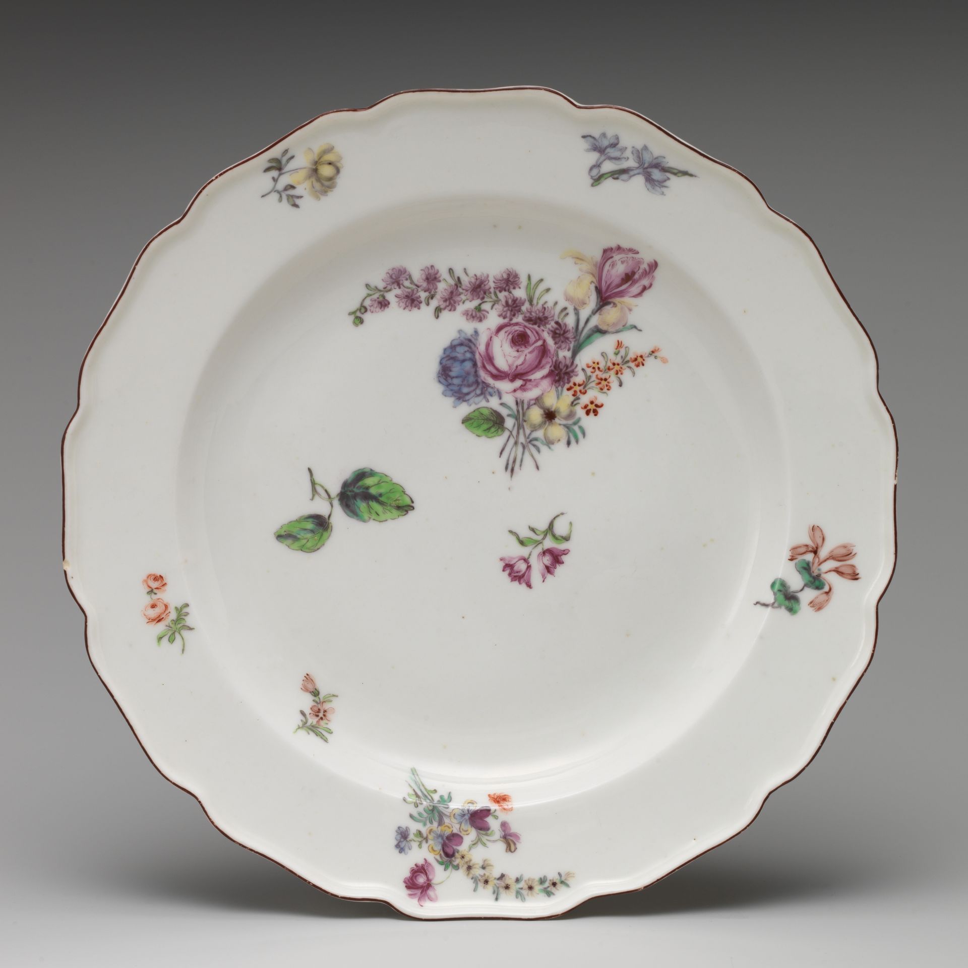 Plate (one of three) by Chelsea Porcelain Manufactory