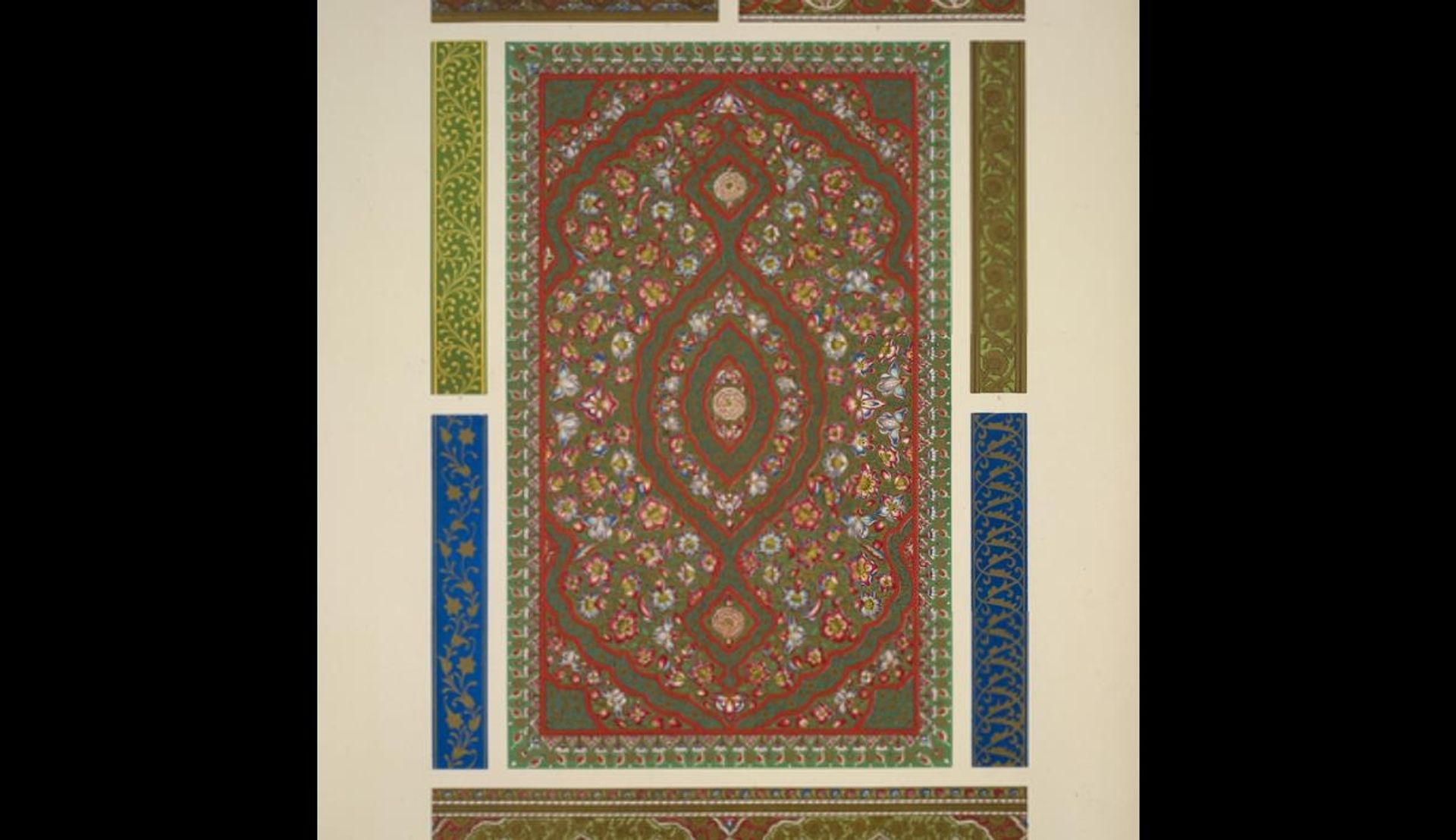 Indian Ornament no. 5. Specimens of painted lacquer work at the collection at the India-House by Owen Jones