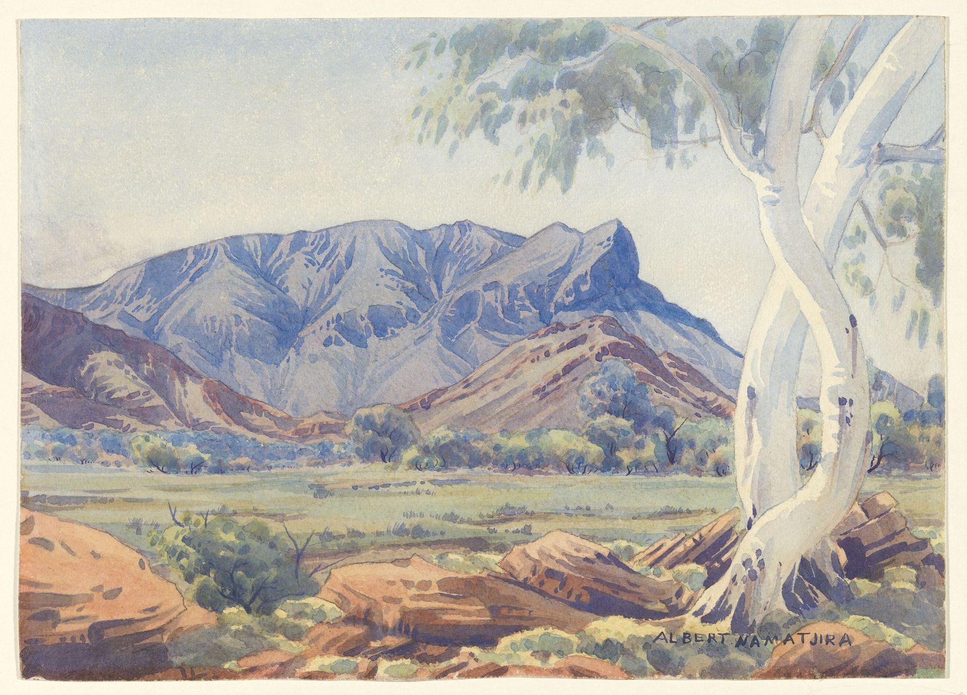 MacDonnell Ranges by Albert Namatjira
