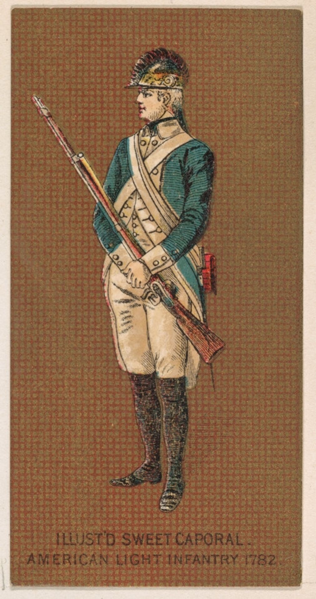 American Light Infantry, 1782, from the Military Series (N224) issued by Kinney Tobacco Company to promote Sweet Caporal Cigarettes by Kinney Brothers Tobacco Company