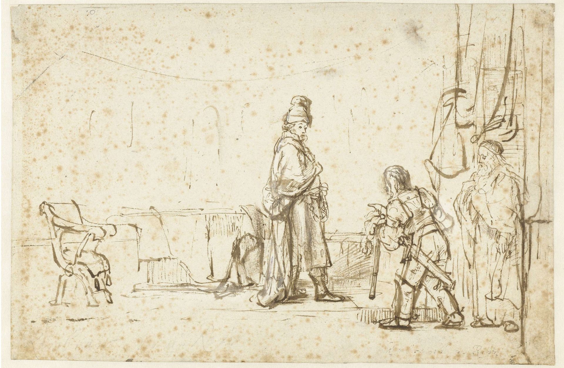 David Receiving the News of Uriah’s Death by Rembrandt van Rijn
