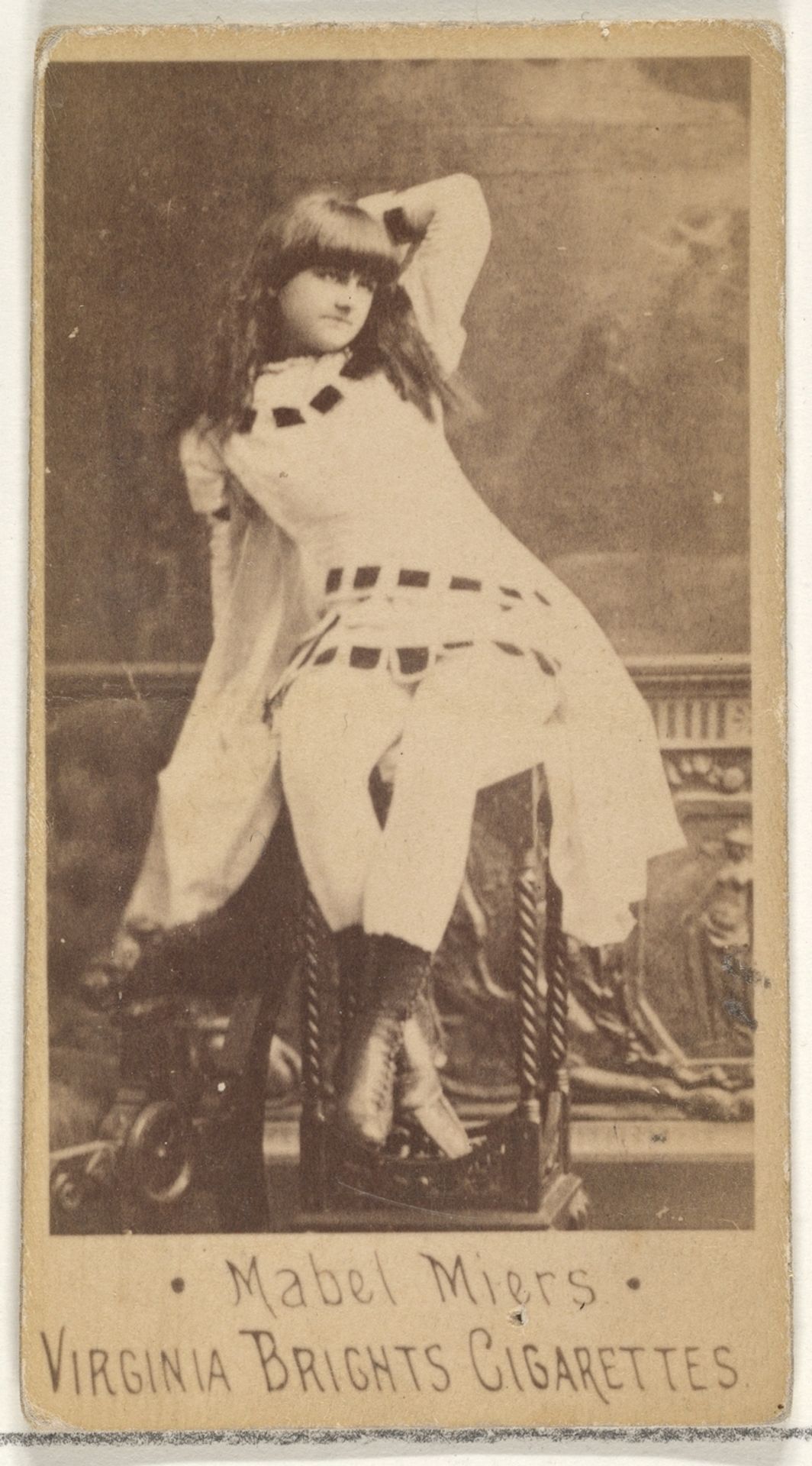 Mabel Miers, from the Actors and Actresses series (N45, Type 1) for Virginia Brights Cigarettes by Allen & Ginter