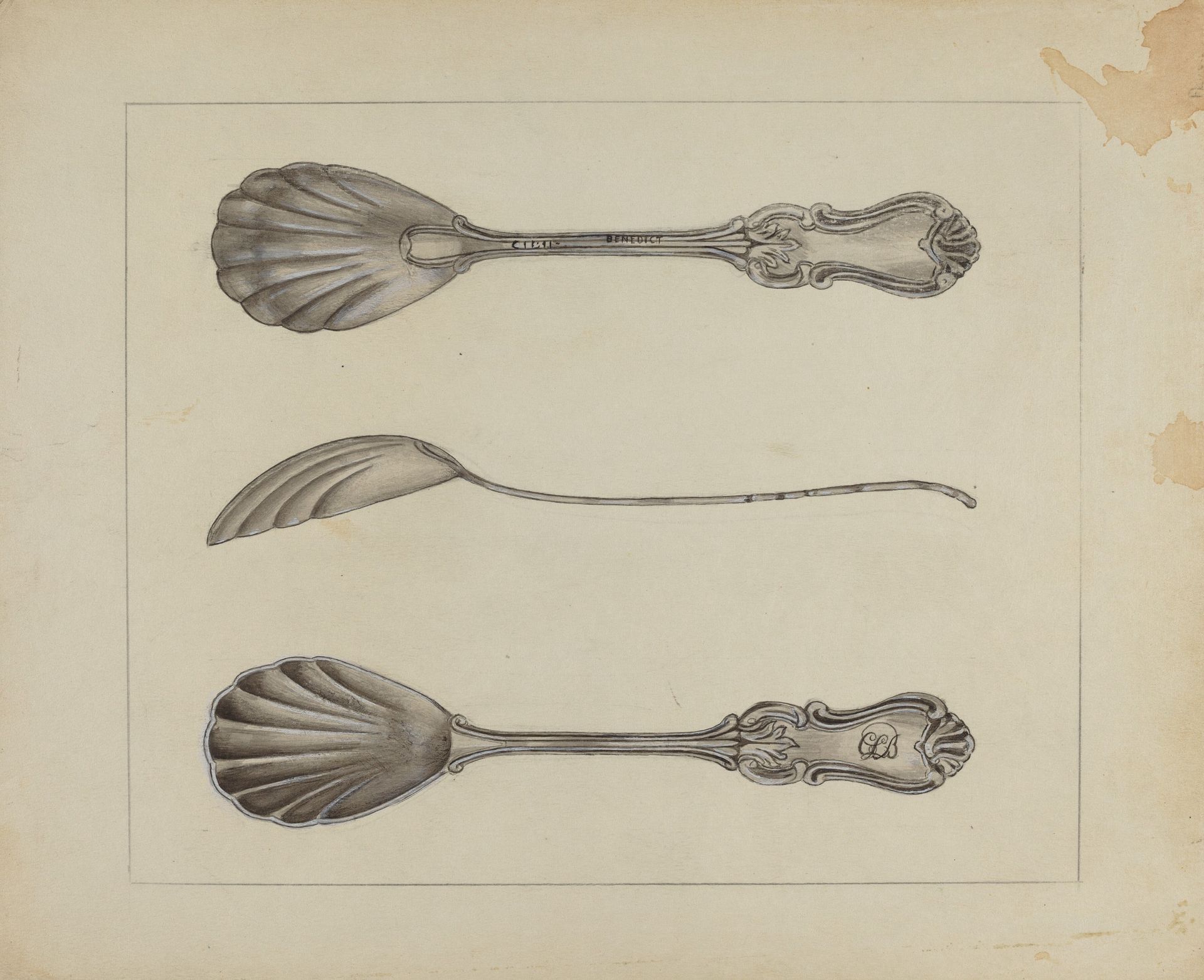 Two Silver Sugar Spoons by Anthony Zuccarello