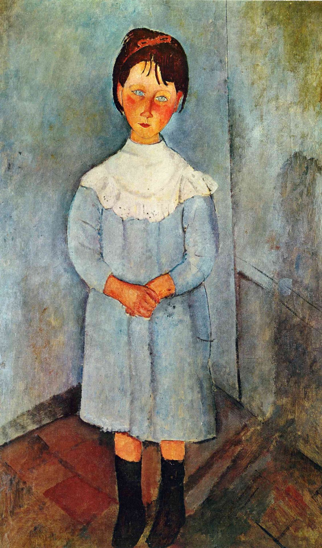 Little girl in blue by Amedeo Modigliani
