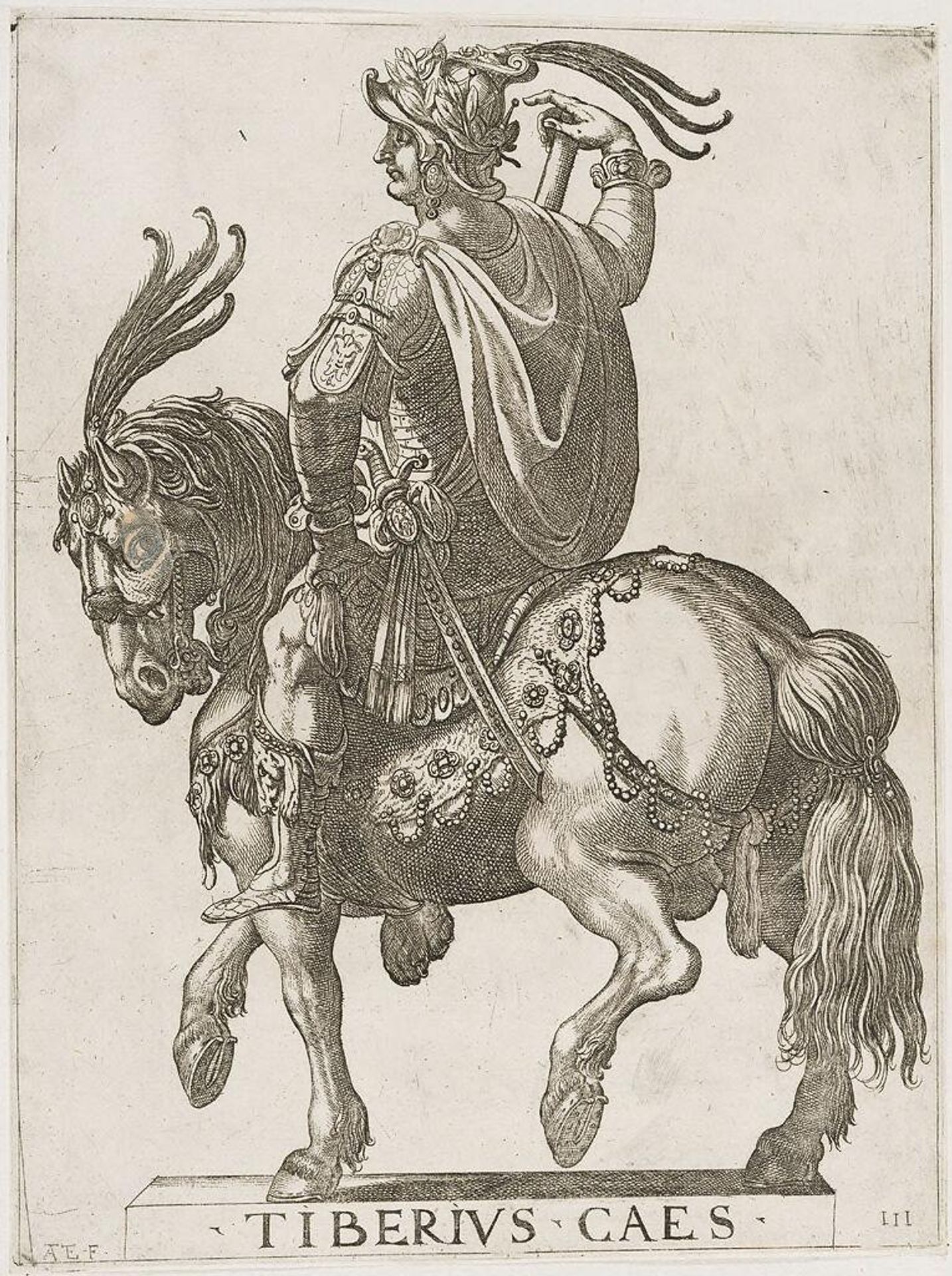Emperor Tiberius on Horseback by Antonio Tempesta