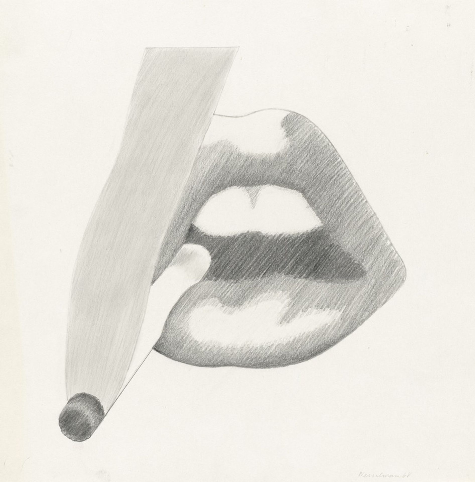 Study for Smoker, 4 by Tom Wesselmann
