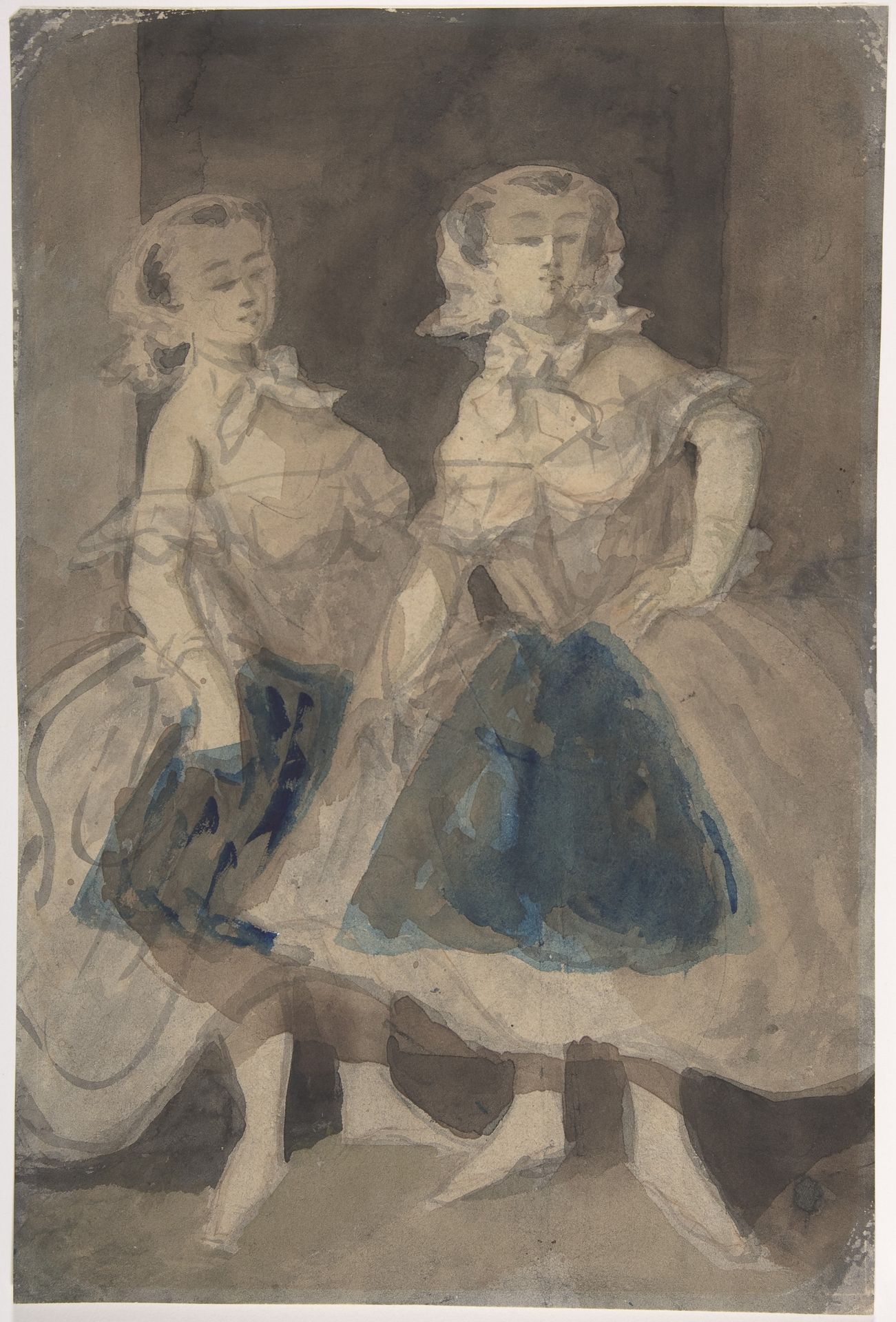 Two Soubrettes by Constantin Guys