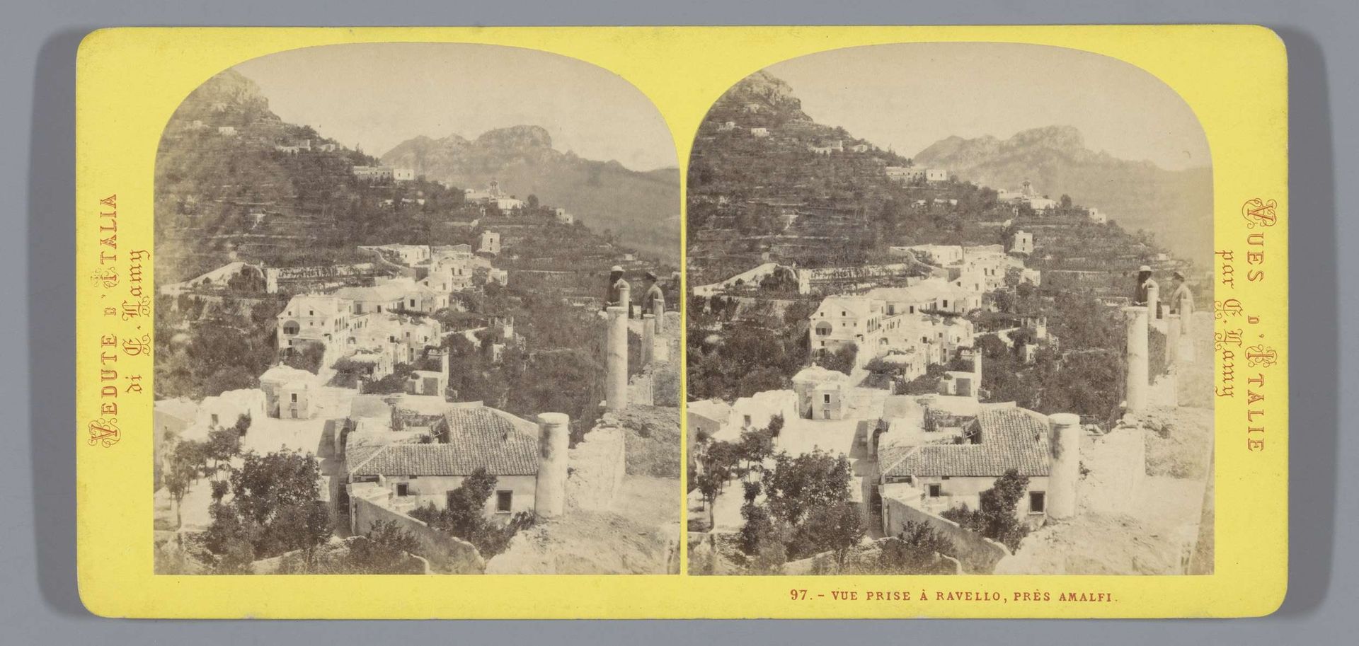 Gezicht op Ravello by Ernest Eléonor Pierre Lamy