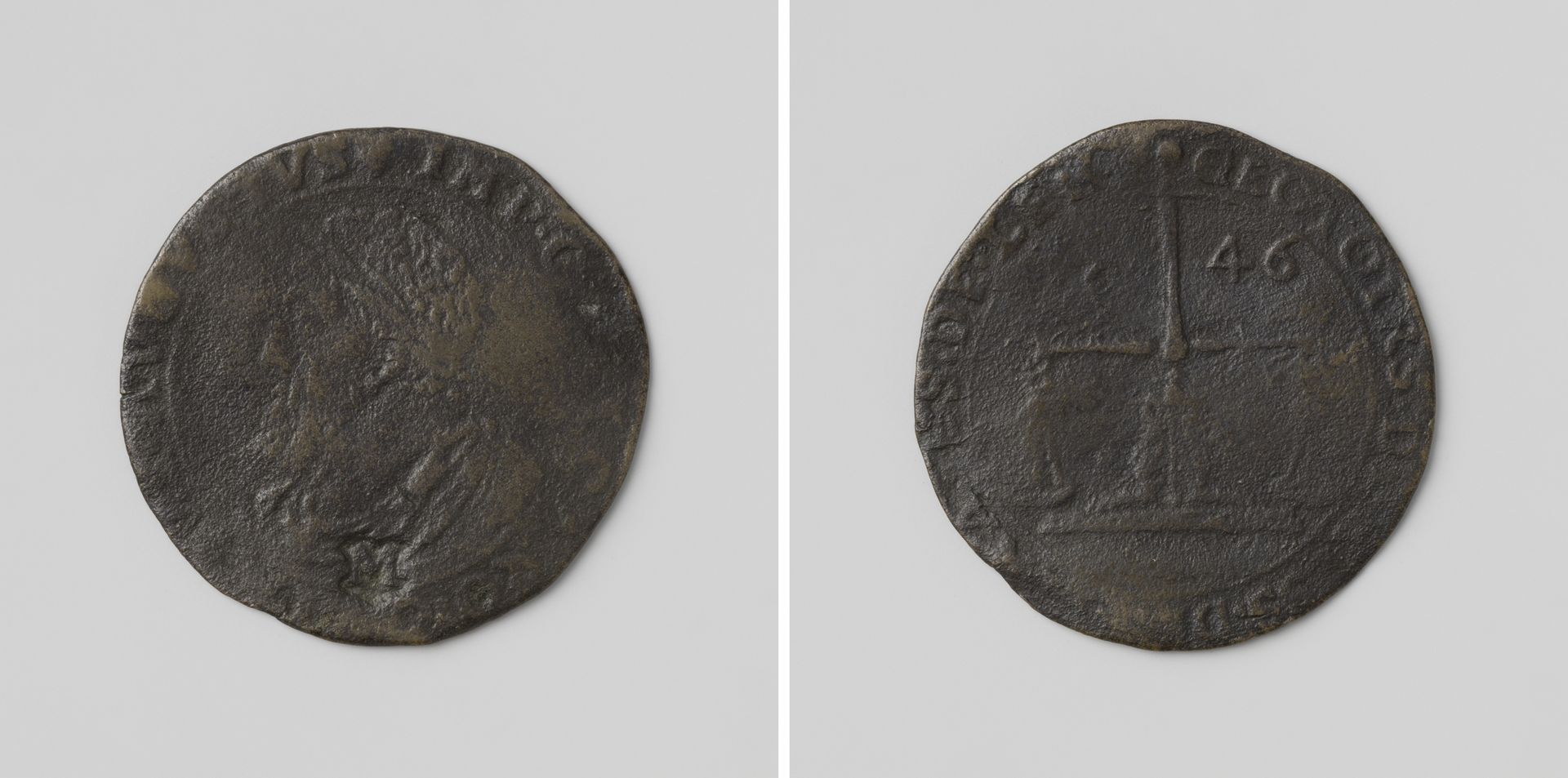 Karel V, Duits keizer, rekenpenning van de raad van Financiën by Anonymous
