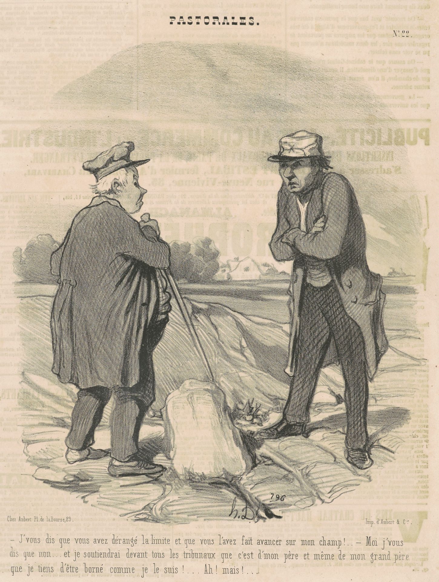 J'vous dis que vous avez dérangé la limite ... by Honoré Daumier
