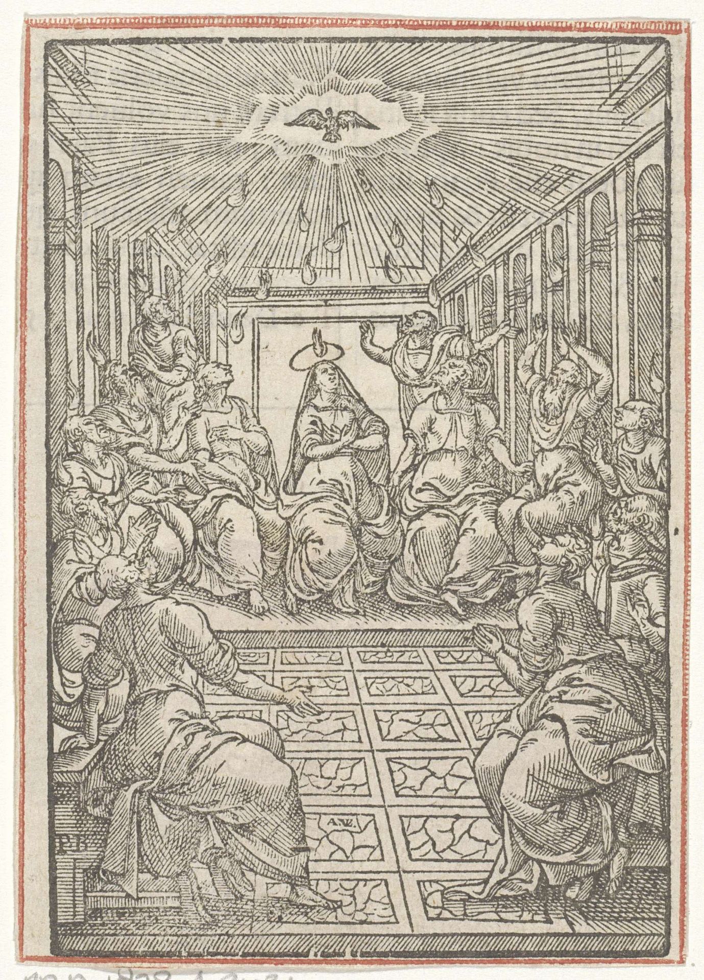 Uitstorting van de Heilige Geest by Antoni van Leest