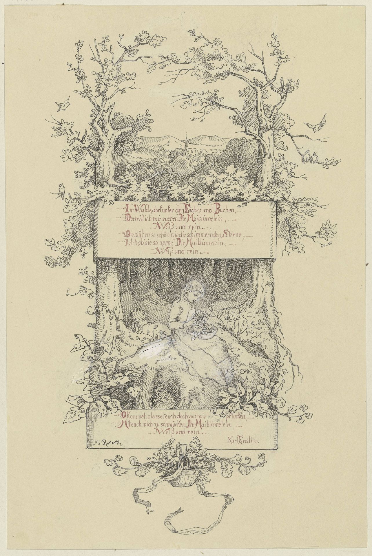 Die Maiblümlein weiß und rein by Minna Roberth