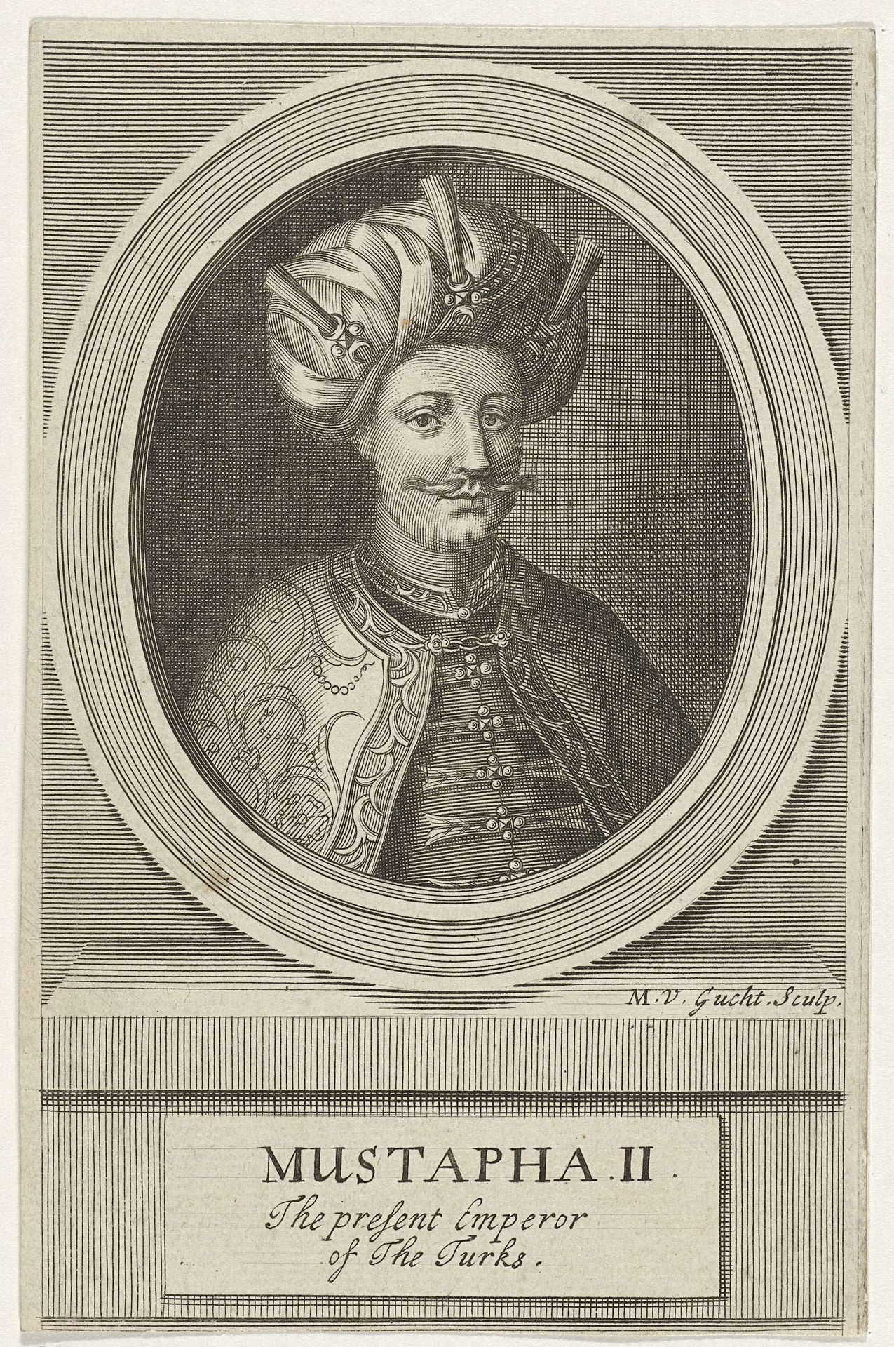 Portret van Mustafa II by Michiel van der Gucht