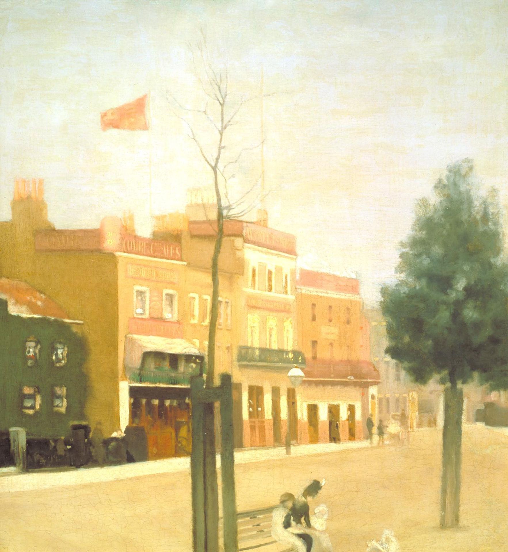 The Three Public-Houses, Morning Sun Light by  Paul Maitland