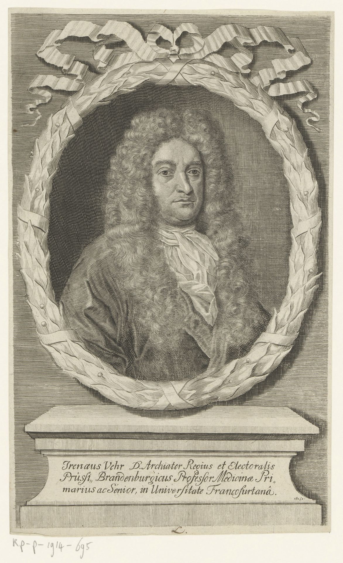 Portret van Irenäus Vehr by Heinrich Jakob Otto