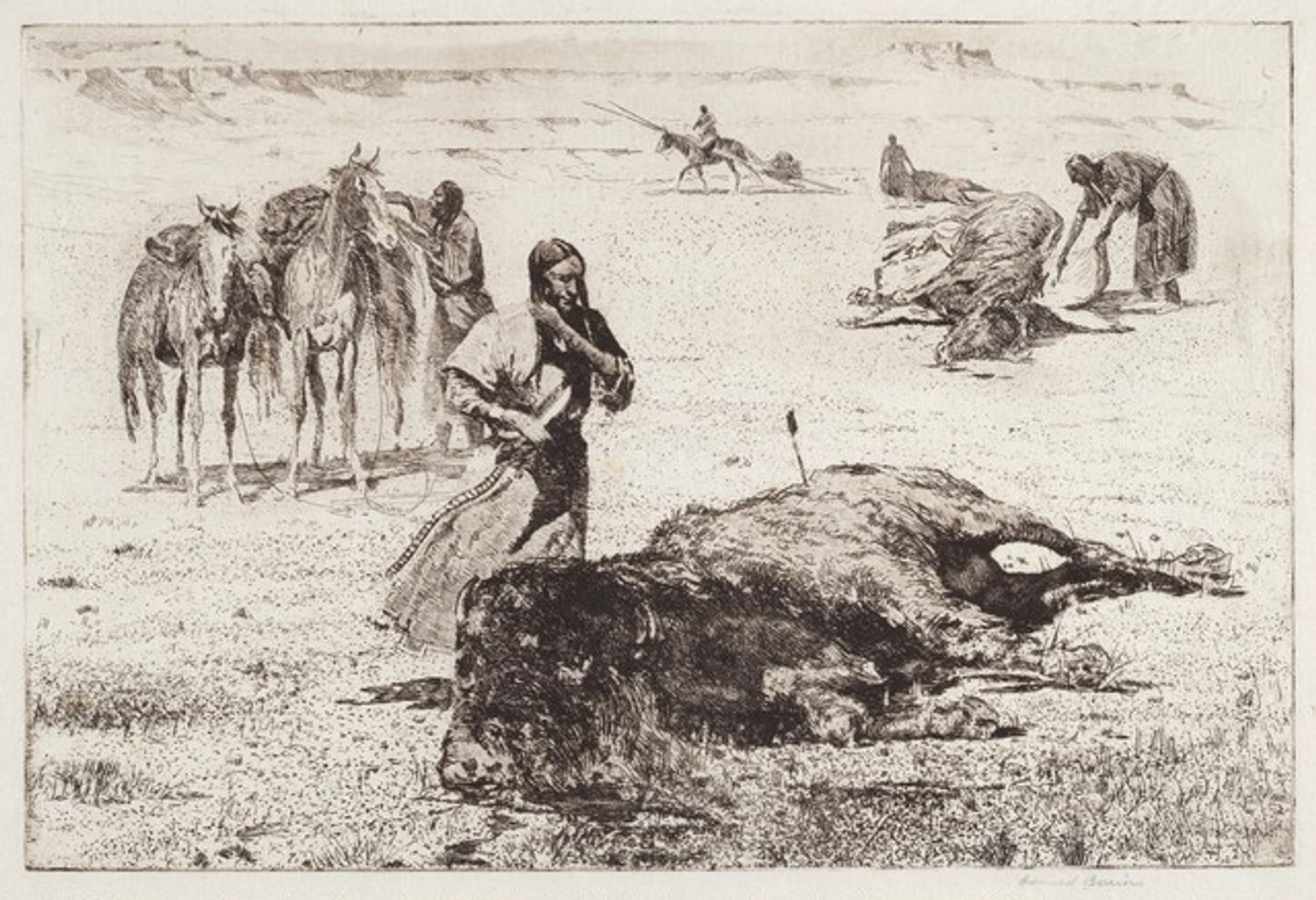 After the Buffalo Hunt by Edward Borein