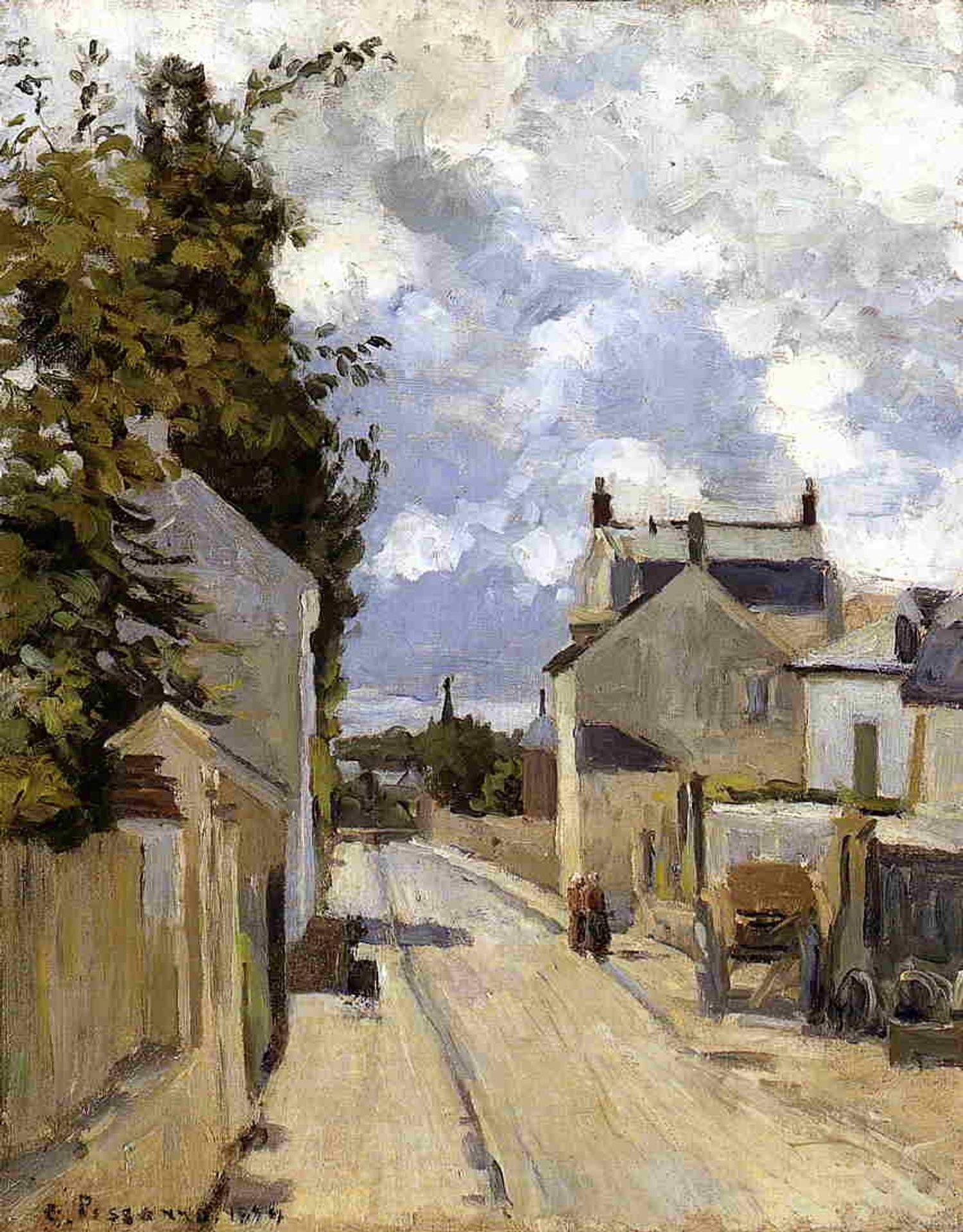 The street of Hermitage, Pontoise by Camille Pissarro