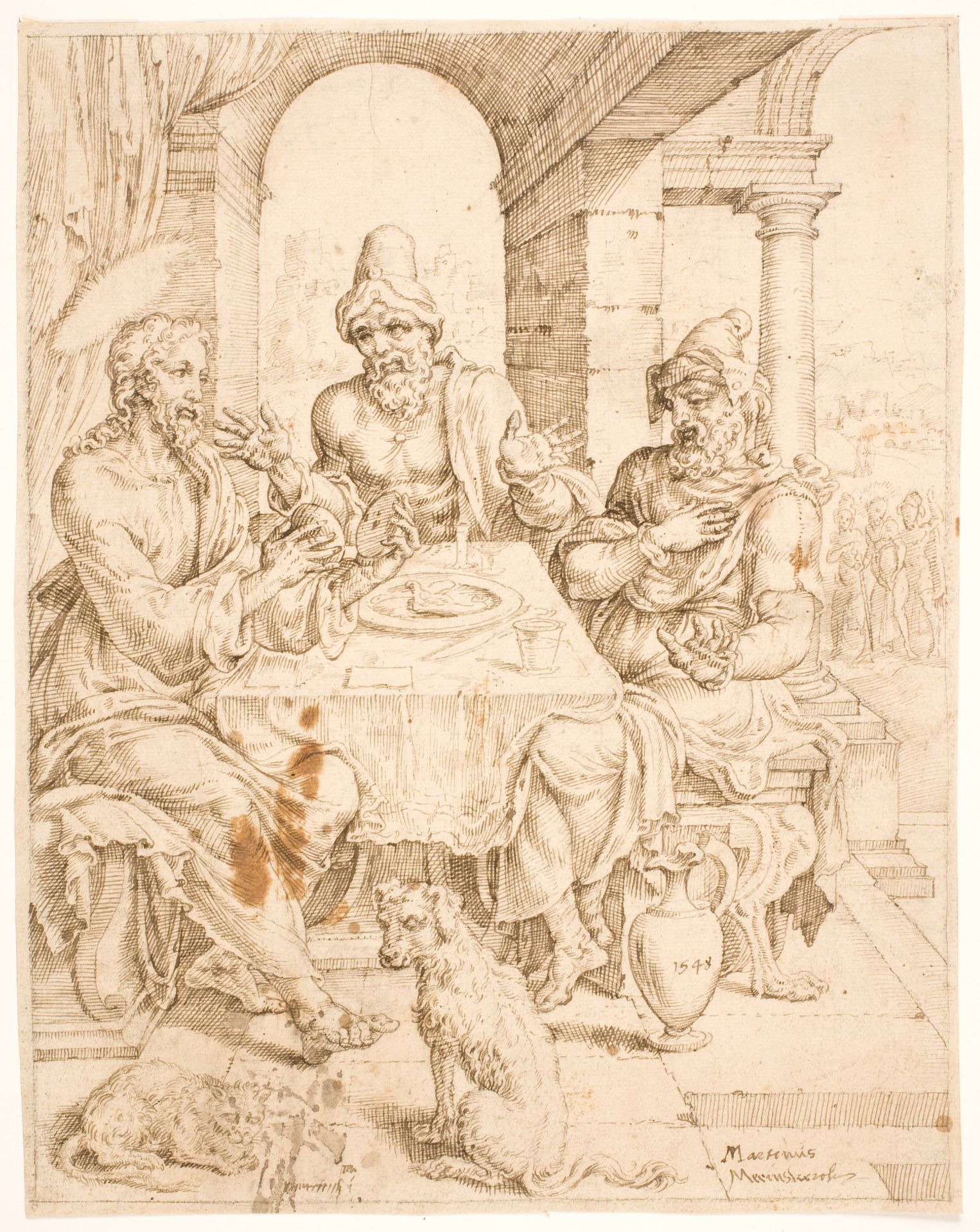 Christ at Emmaus by Maarten van Heemskerck