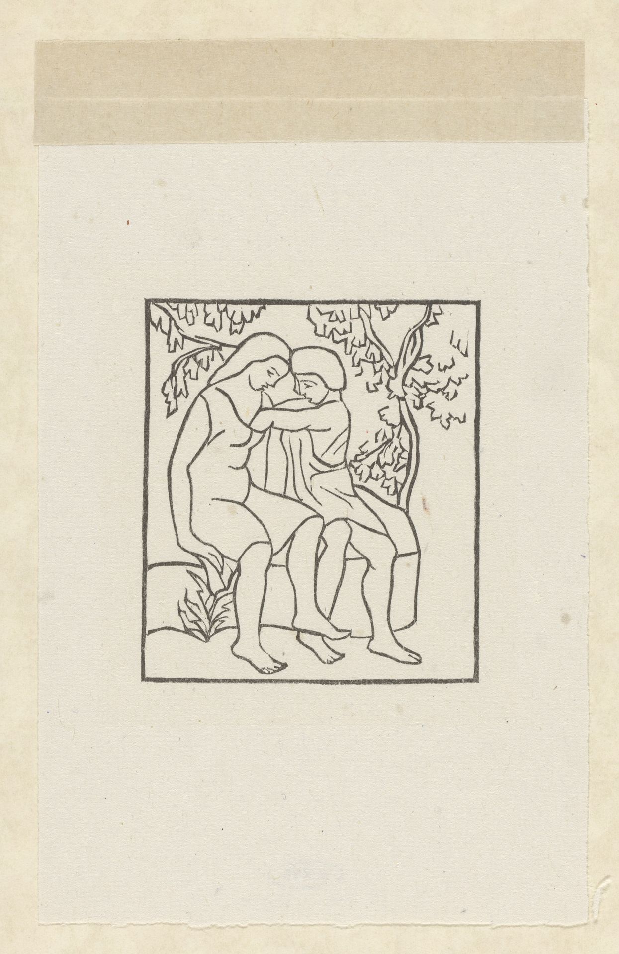 Daphnis haalt een cicade uit de jurk van Chloë by Aristide Maillol