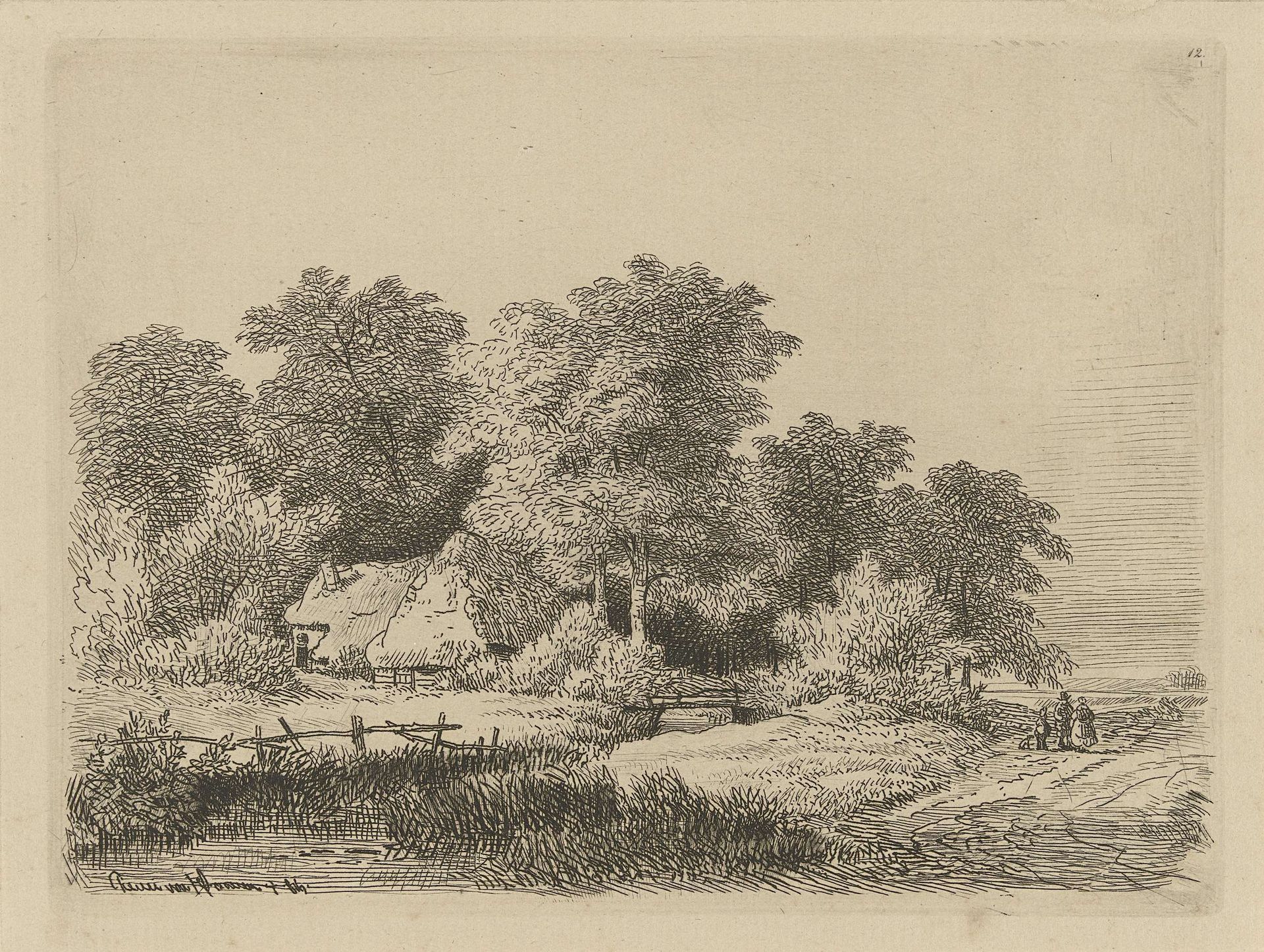 Gezelschap op een landweg by Remigius Adrianus Haanen